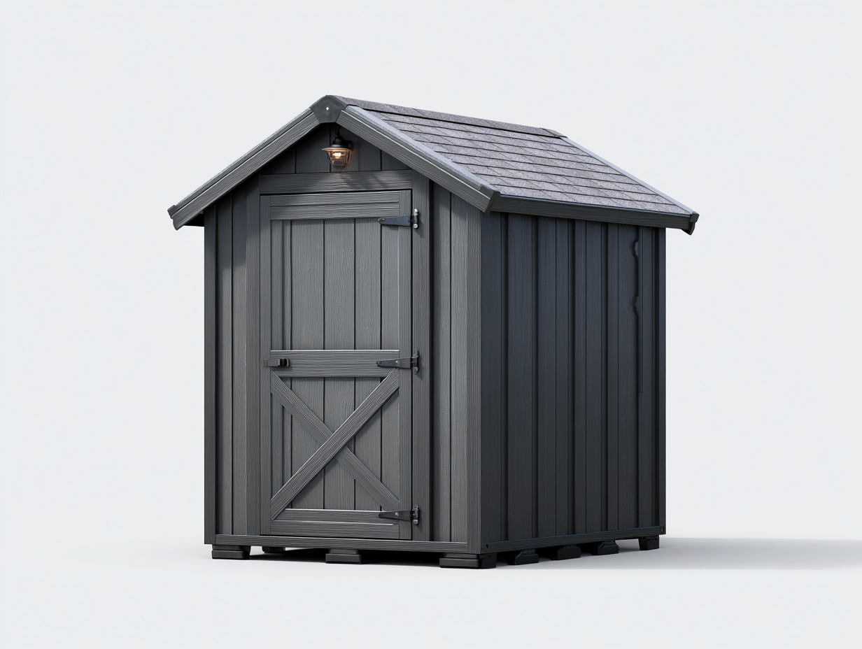 Garden Sheds Wooden 180x150x220 cm - Dark Grey Finish - Outdoor Storage Shed-luxemymart
