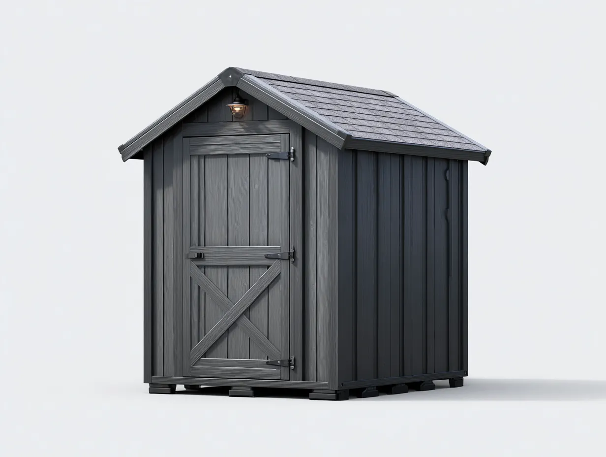 Garden Sheds Wooden 180x150x220 cm - Dark Grey Finish - Outdoor Storage Shed-Luxegopad