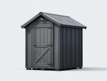 Garden Sheds Wooden 180x150x220 cm - Dark Grey Finish - Outdoor Storage Shed-Luxegopad