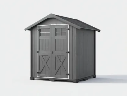 Garden Sheds resin 210x180x220 cm - grey - compact outdoor storage solution-Luxegopad