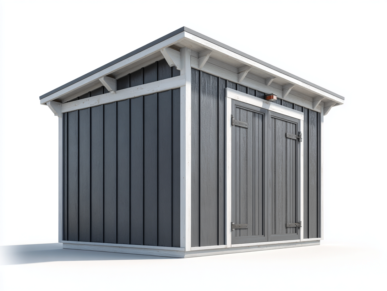 Garden Sheds Wooden Outdoor Storage Shed 240x200x220 cm - Dark Grey - Classic Garden Design-luxemymart