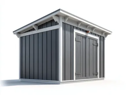Garden Sheds Wooden Outdoor Storage Shed 240x200x220 cm - Dark Grey - Classic Garden Design-Luxegopad