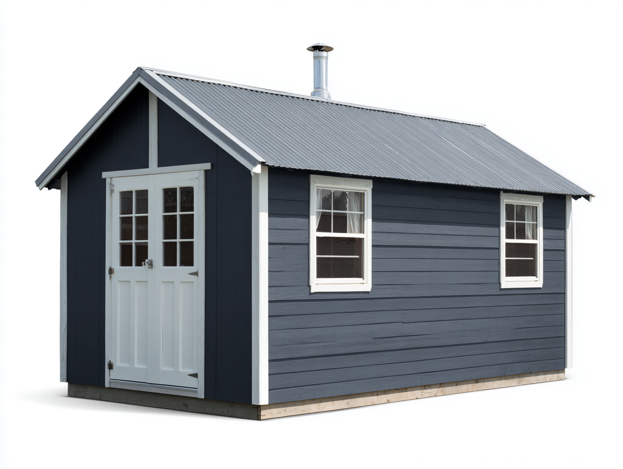 Garden Shed wood 240x180x220 cm - blue-white - outdoor storage shed-Luxegopad