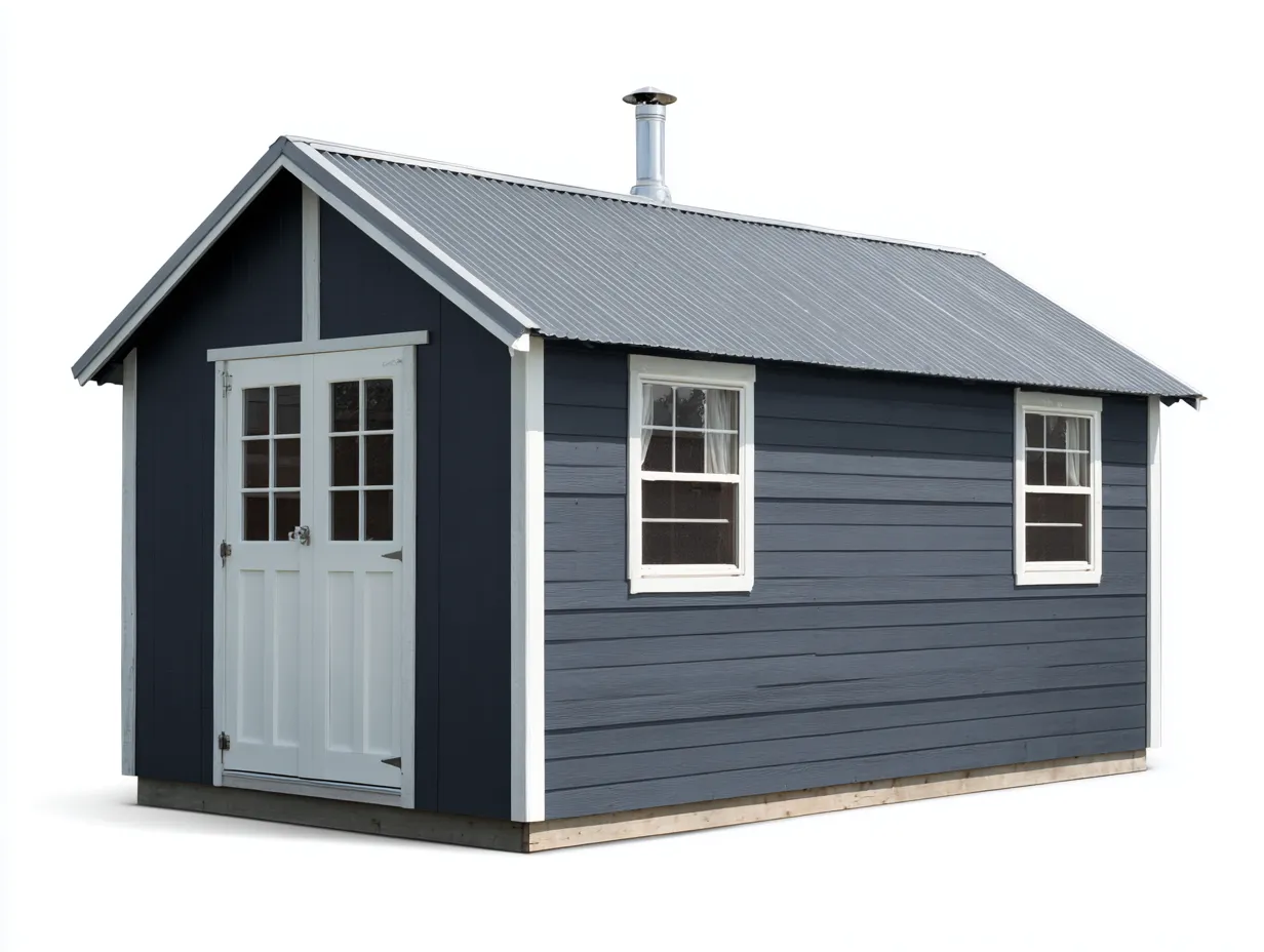 Garden Shed wood 240x180x220 cm - blue-white - outdoor storage shed-Luxegopad