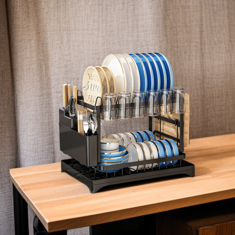 วัสดุแข็งแรงของที่วางจานบนเคาน์เตอร์ครัว