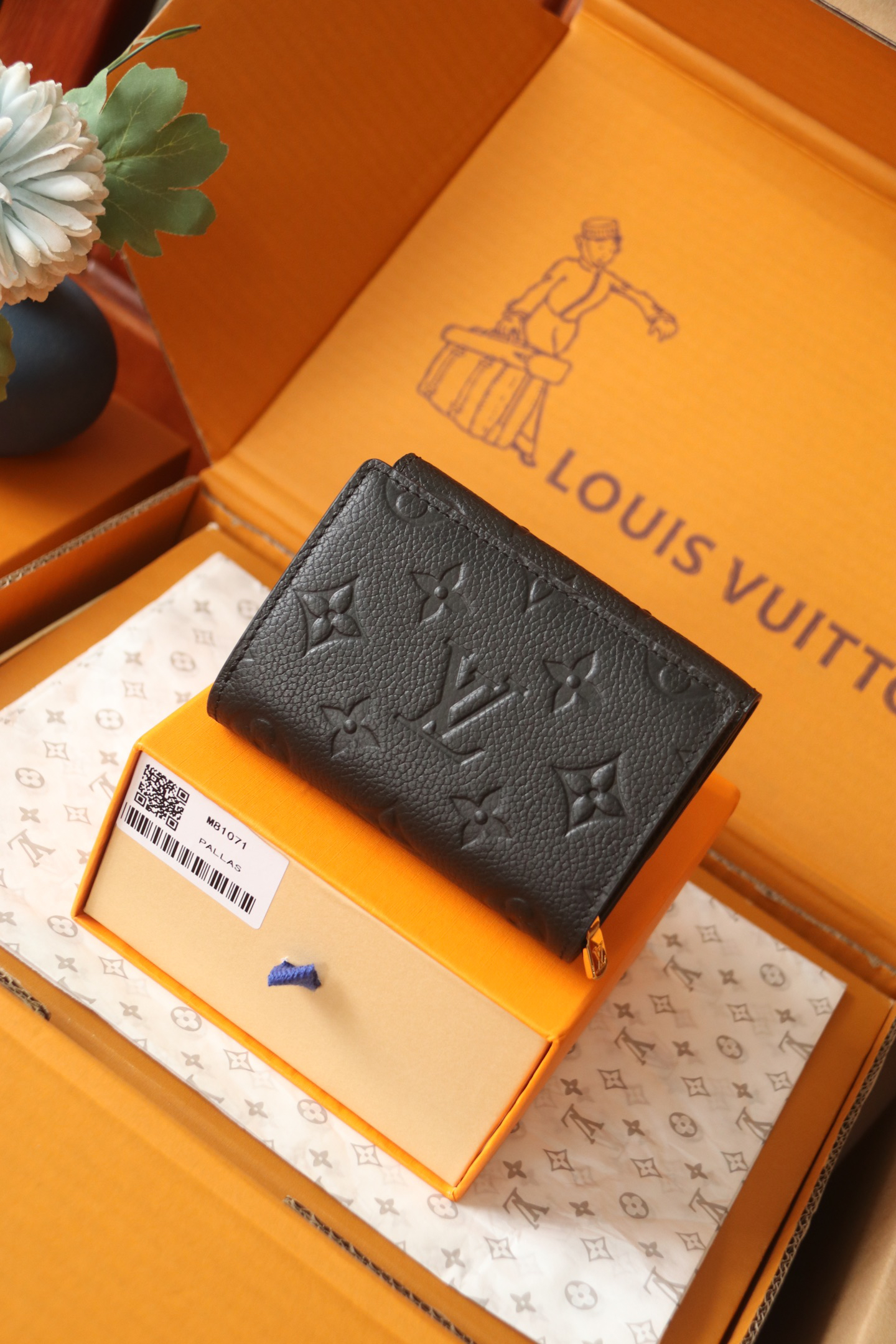 LOUIS VUITTON ポルトフォイユ・メティス モノグラムアンプラント ブラック 三つ折り ミニウォレット
