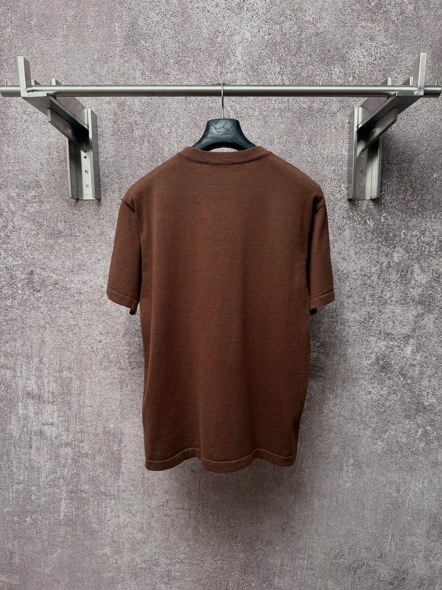 ルイ・ヴィトン コットンニット ロゴ 半袖 クルーネックTシャツ（メンズ）