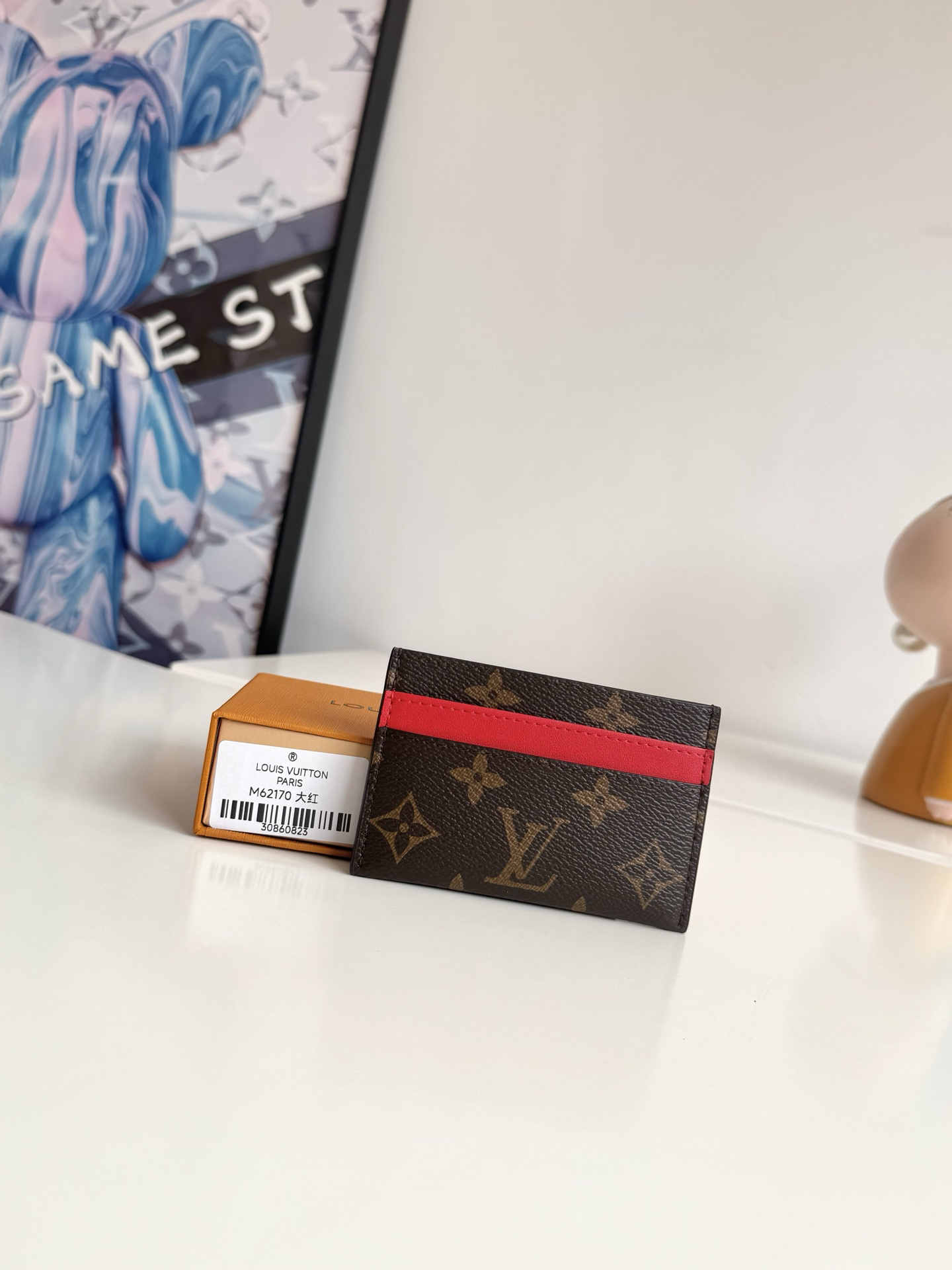 モノグラムエクリプス カードケース レッド コンパクト