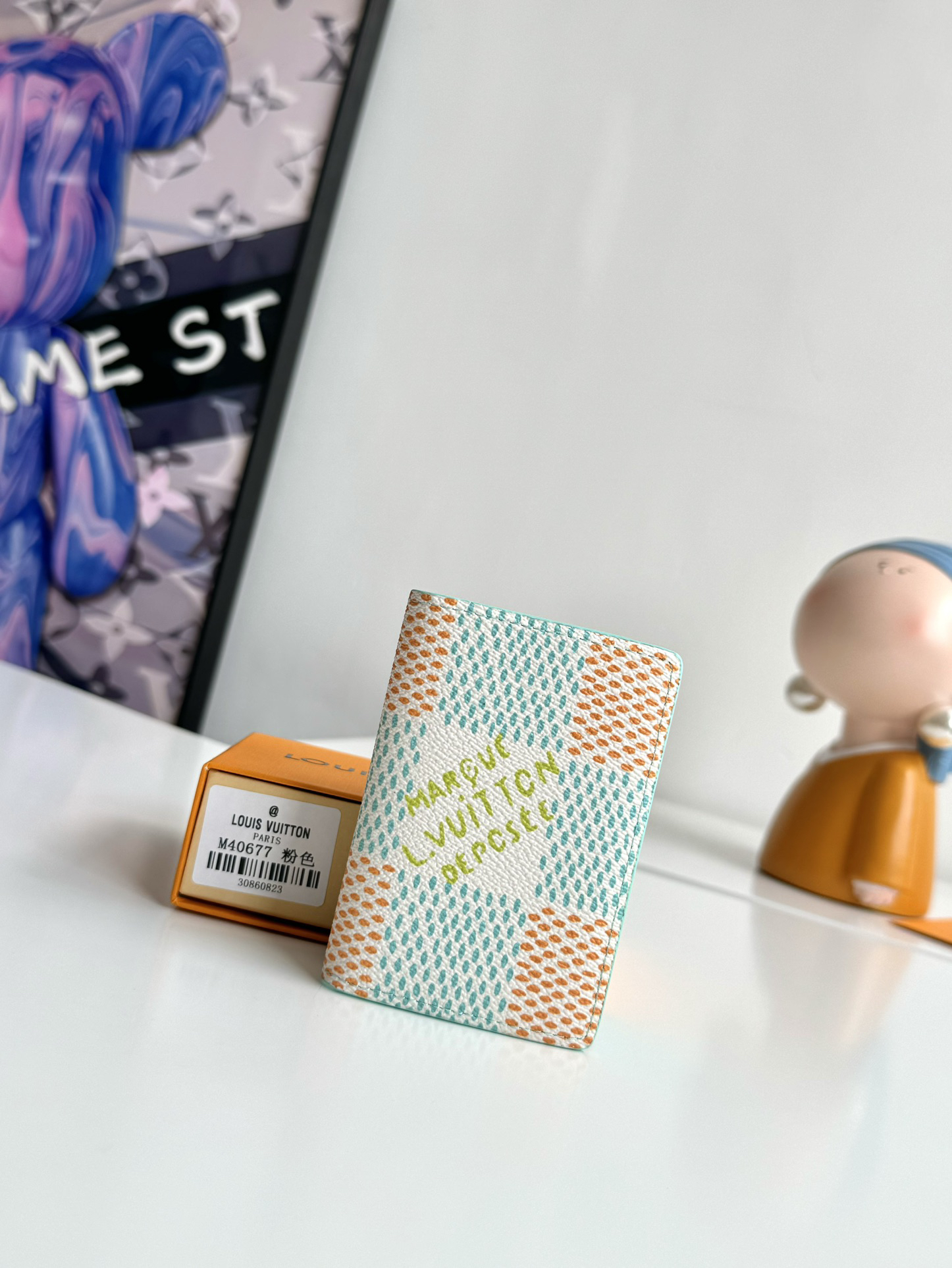 ピンク ダミエ・エルテージ ポケットオーガナイザー