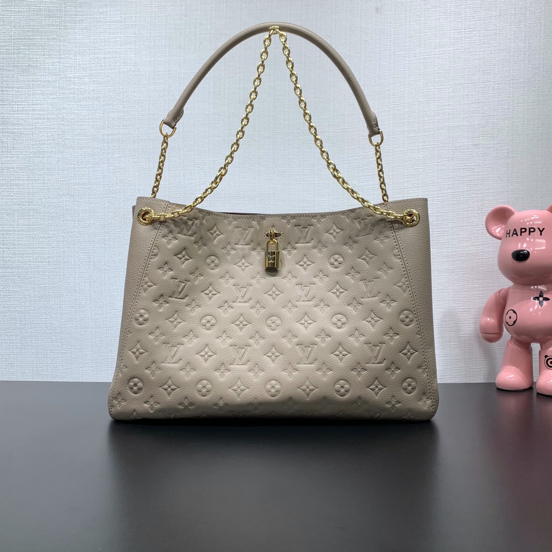 LOUIS VUITTON Anytime MM モノグラムアンプラント グレーチリリー トートバッグ ルイヴィトン
