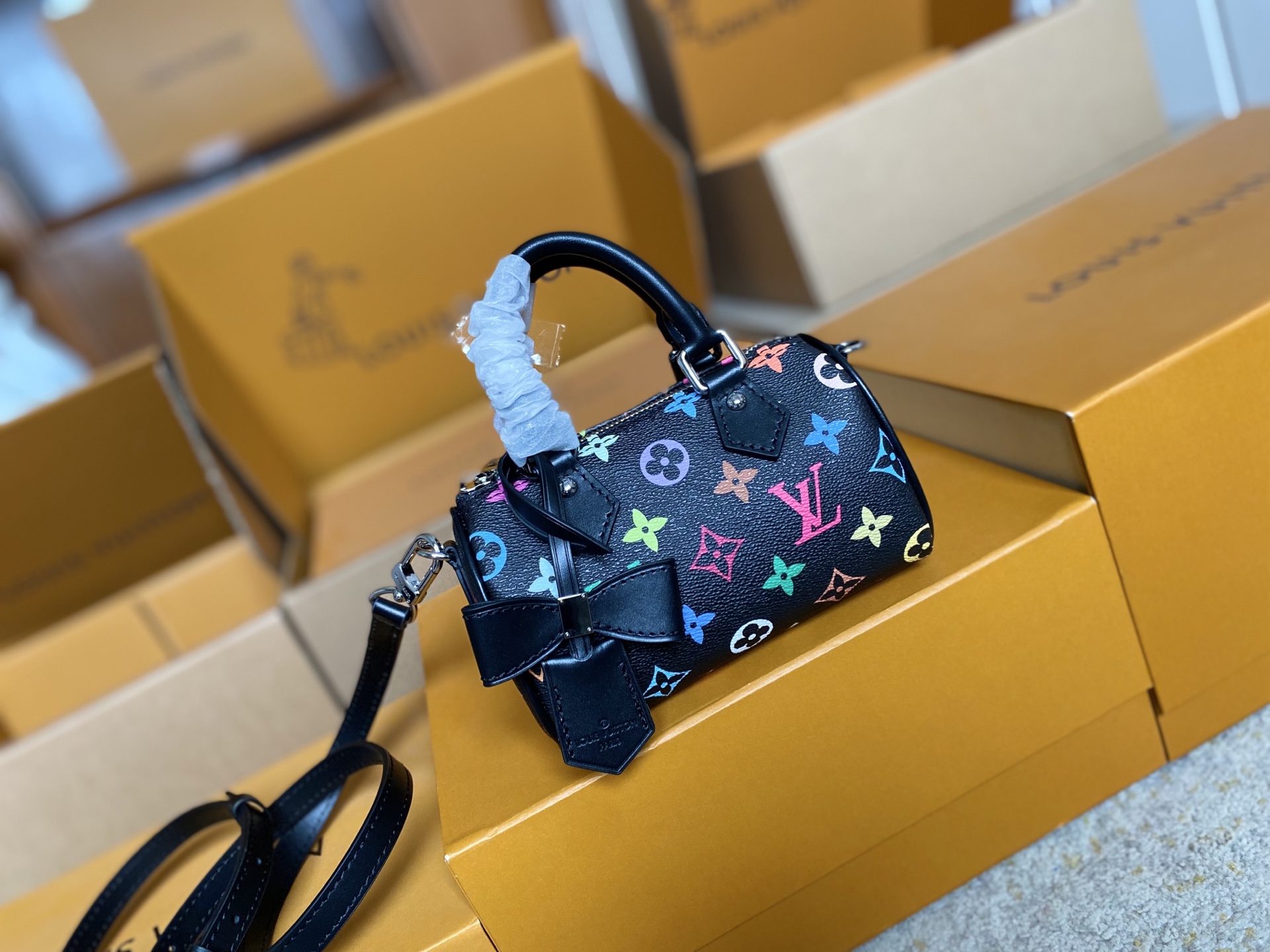 LOUIS VUITTON Nano Speedy モノグラムマルチカラー 村上隆コラボ リイシュー ミニボストンバッグ ルイヴィトン