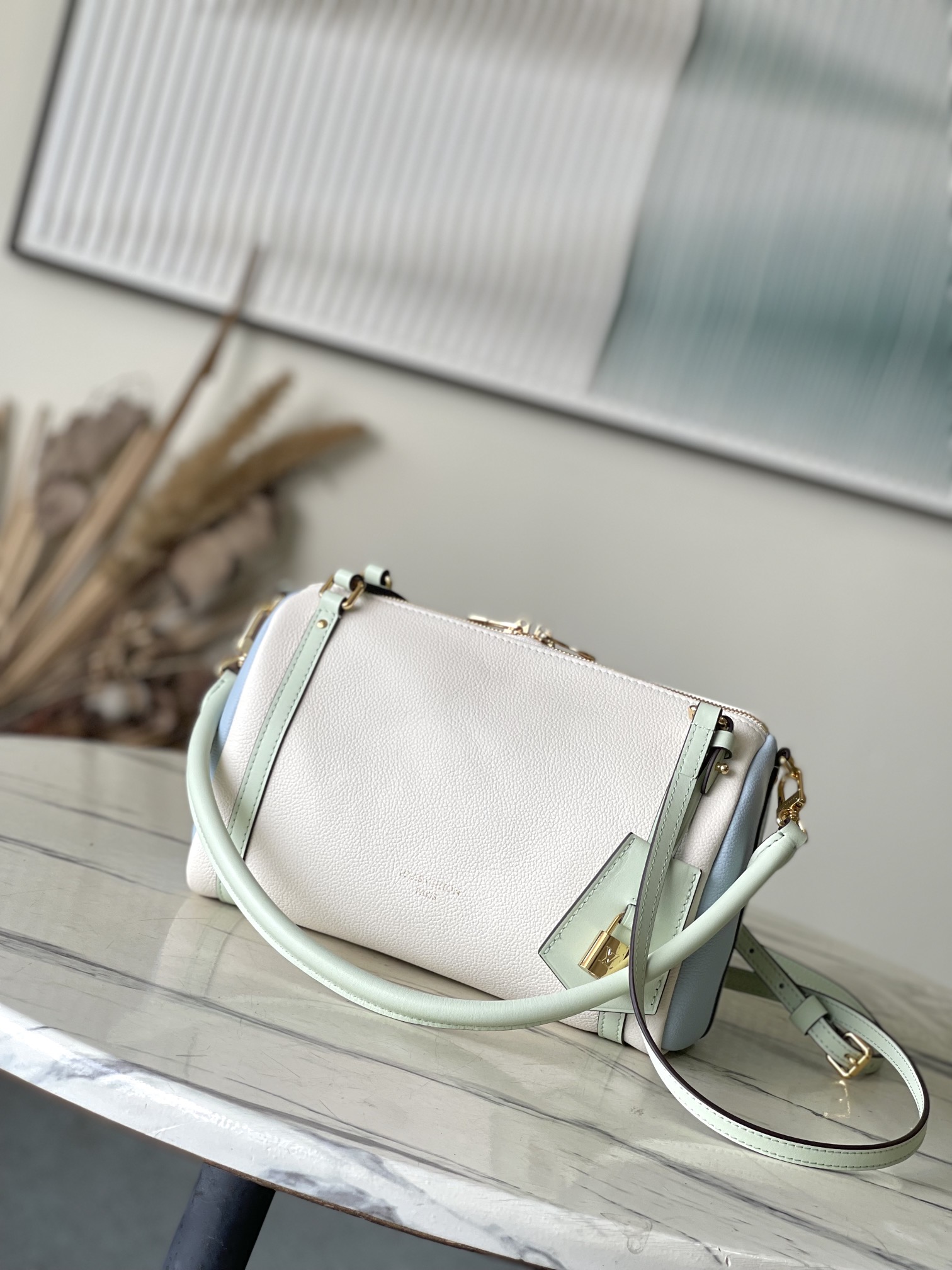 LOUIS VUITTON Express PM キーパールインスピレーション アイボリー / オリンピアブルー ボストンバッグ ルイヴィトン