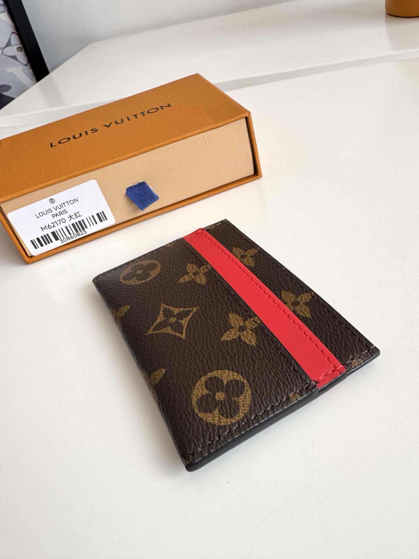 モノグラムエクリプス カードケース レッド コンパクト