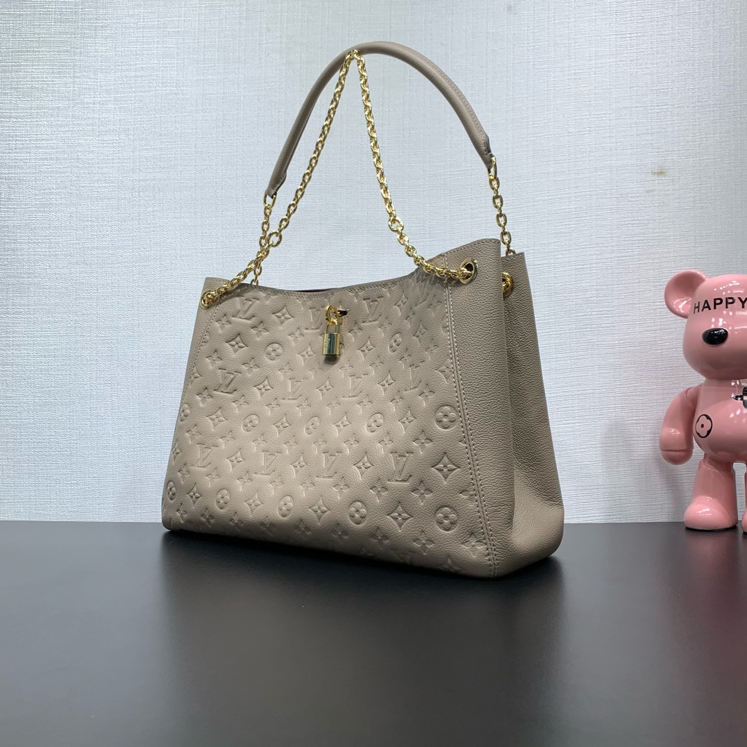 LOUIS VUITTON Anytime MM モノグラムアンプラント グレーチリリー トートバッグ ルイヴィトン