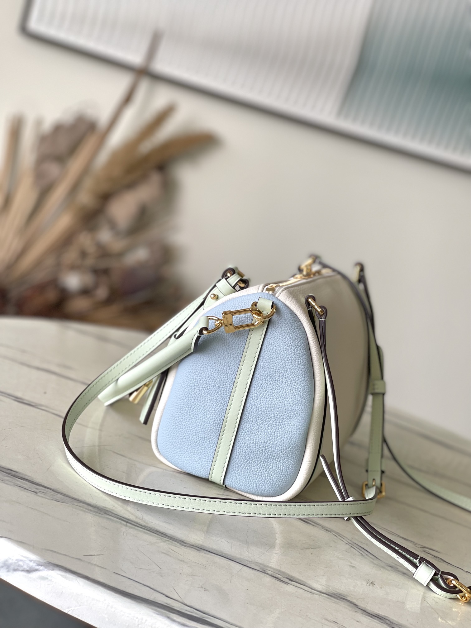 LOUIS VUITTON Express PM キーパールインスピレーション アイボリー / オリンピアブルー ボストンバッグ ルイヴィトン