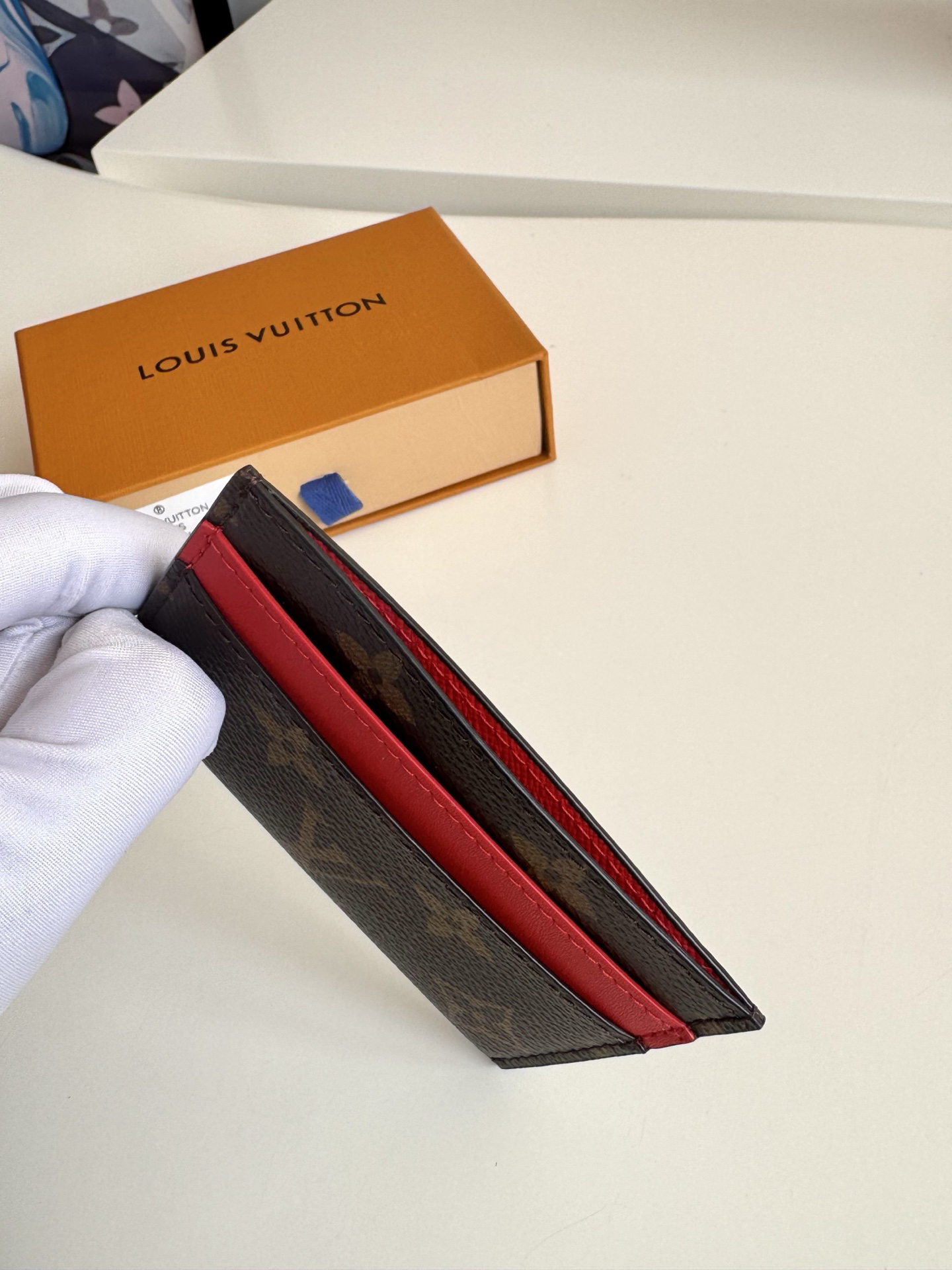 モノグラムエクリプス カードケース レッド コンパクト