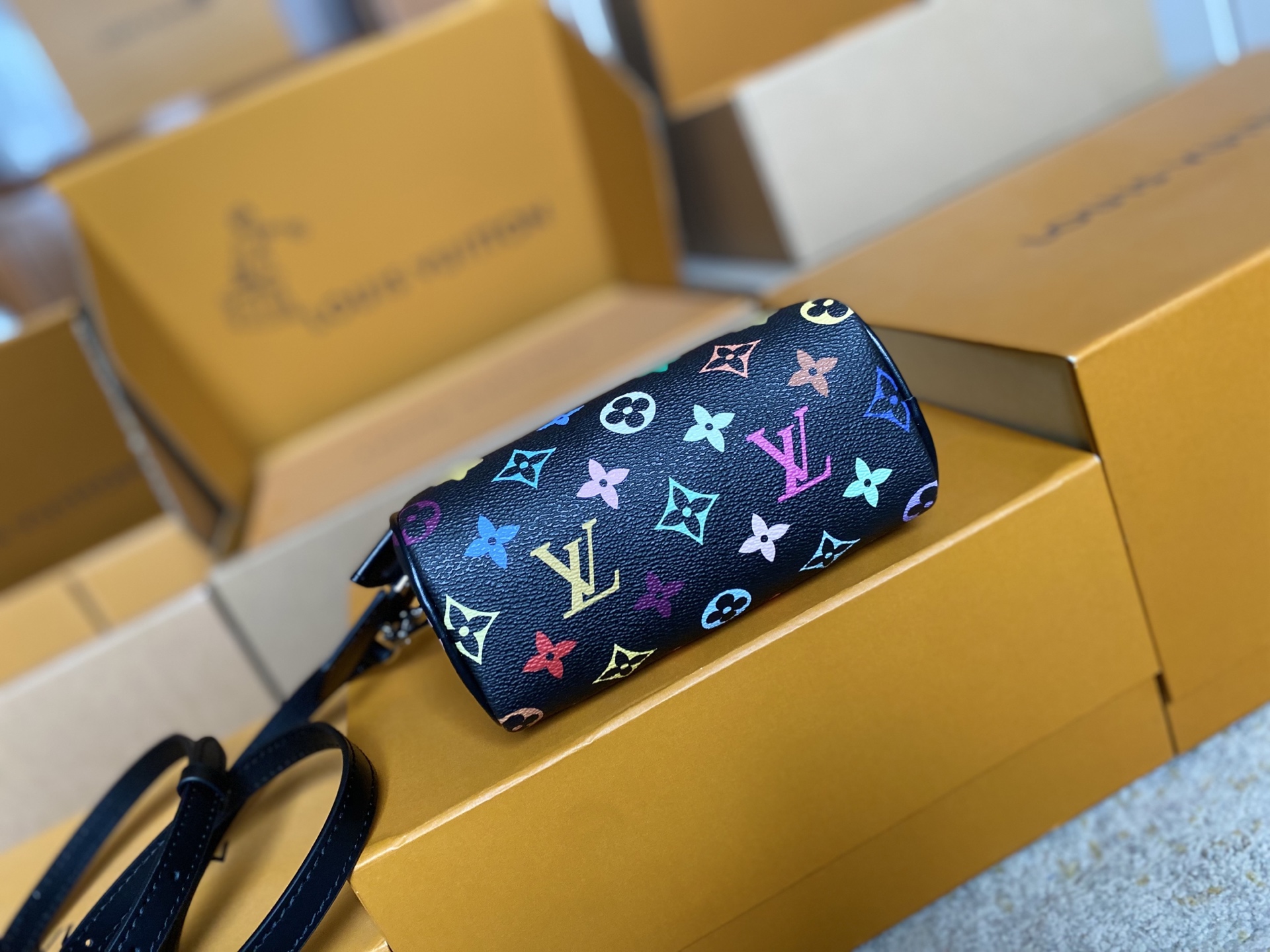 LOUIS VUITTON Nano Speedy モノグラムマルチカラー 村上隆コラボ リイシュー ミニボストンバッグ ルイヴィトン