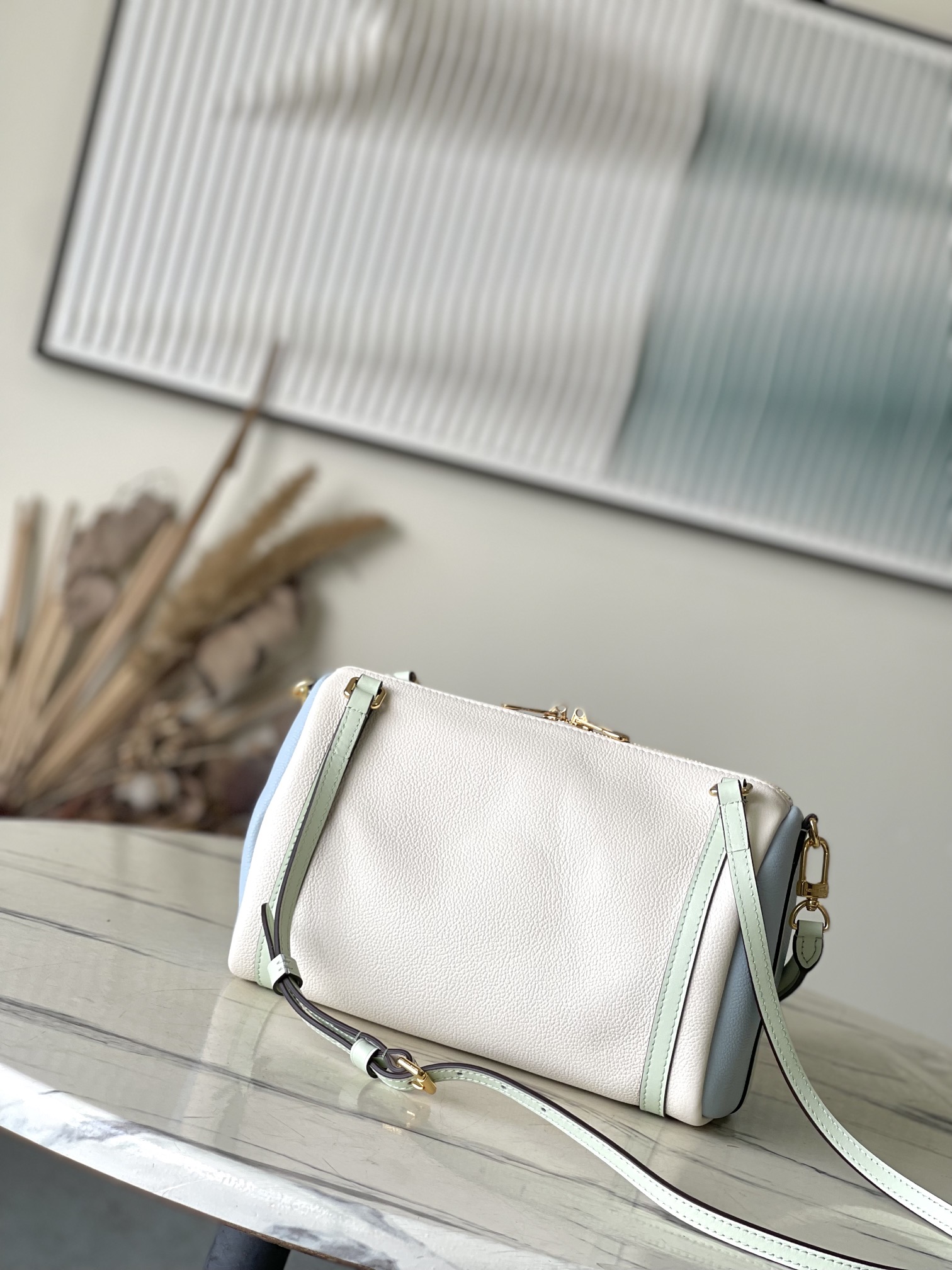 LOUIS VUITTON Express PM キーパールインスピレーション アイボリー / オリンピアブルー ボストンバッグ ルイヴィトン