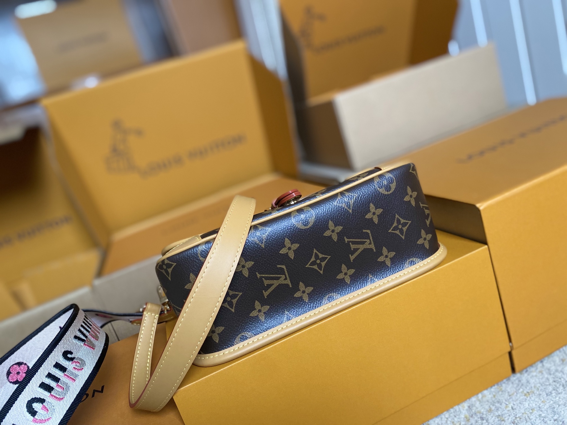 LOUIS VUITTON Diane モノグラムキャンバス クロスボディバッグ ルイヴィトン