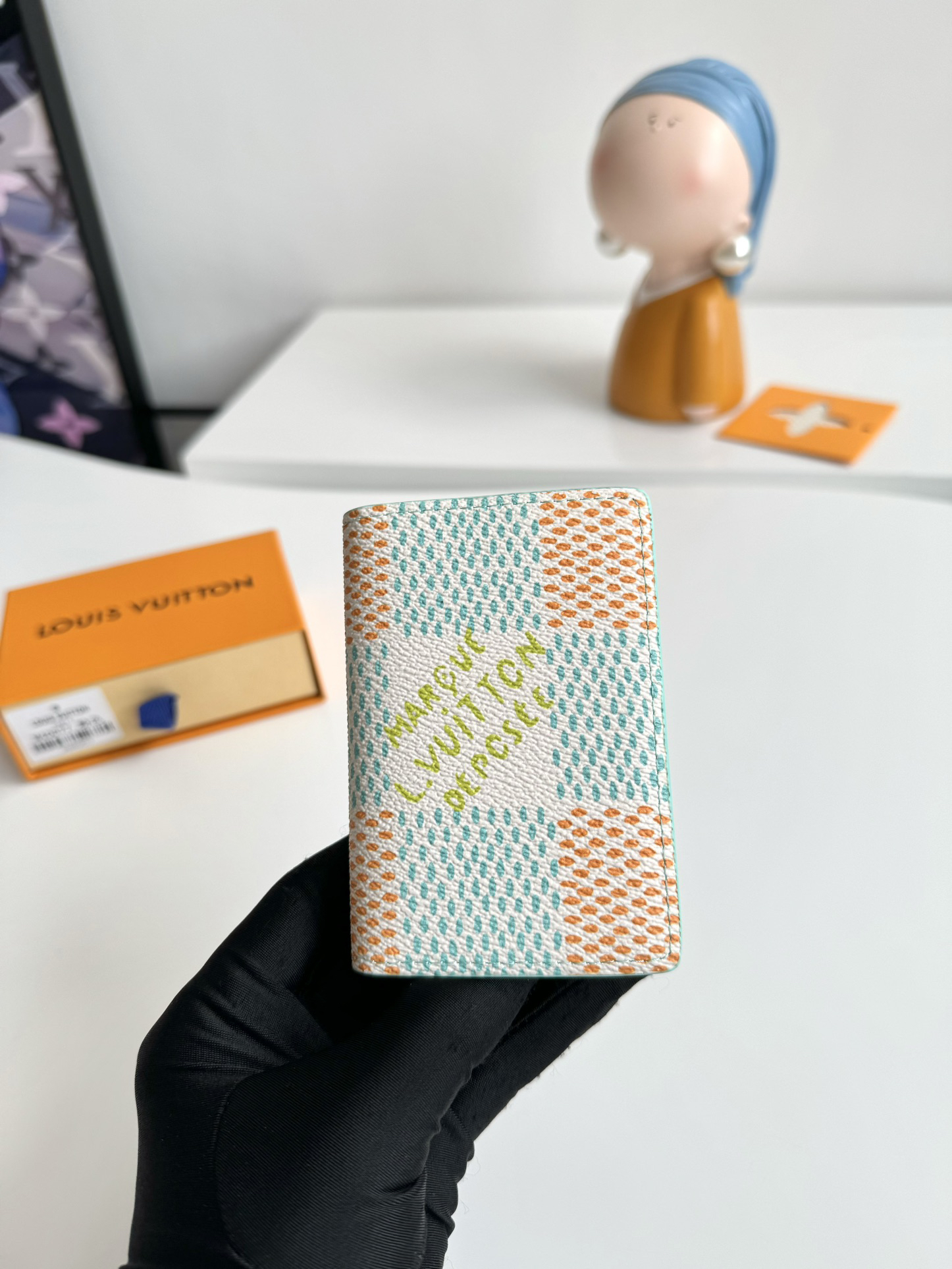 ピンク ダミエ・エルテージ ポケットオーガナイザー