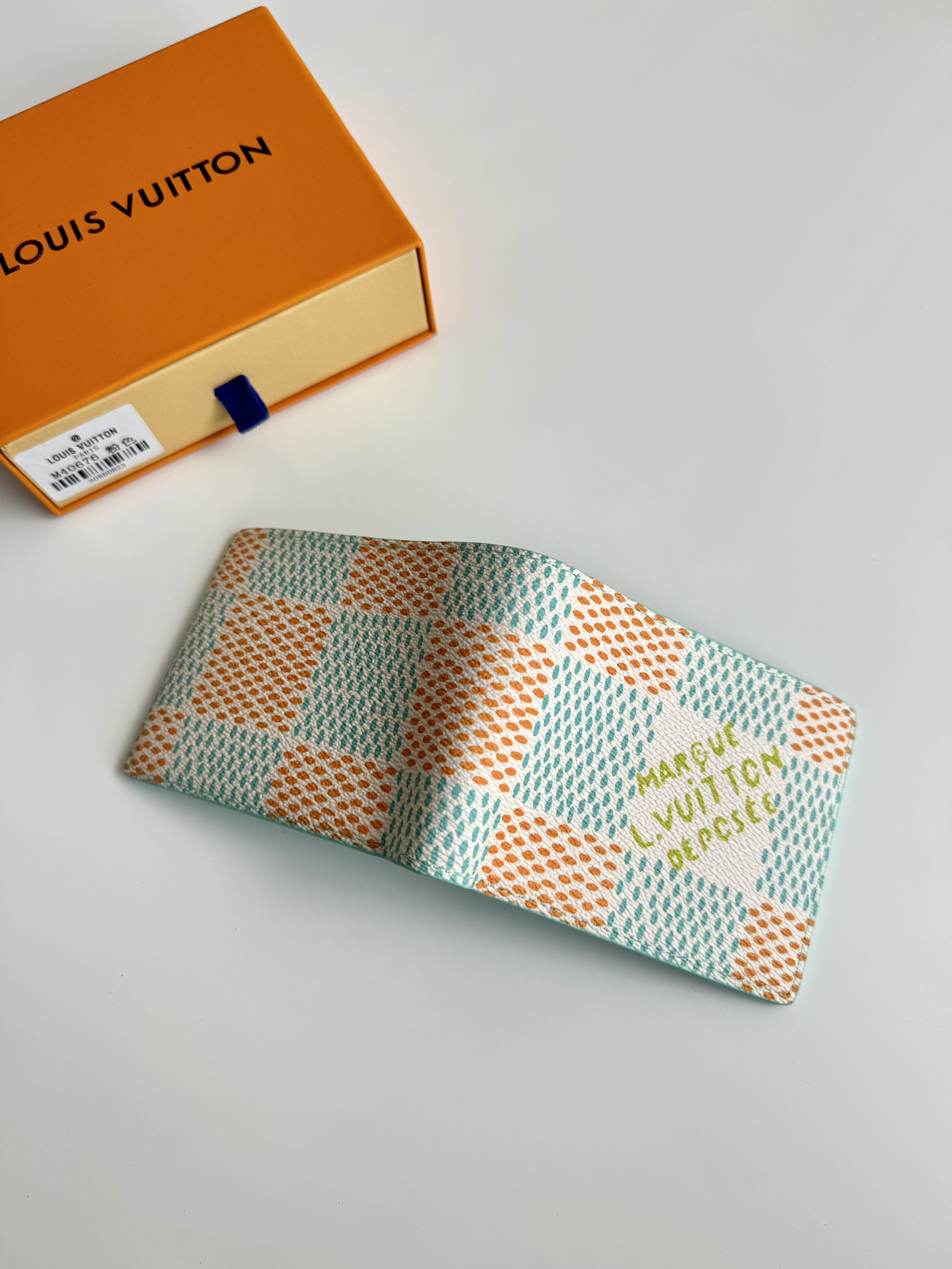 ピンク ダミエ・エルテージ マルチプル ウォレット ヴィンテージ風