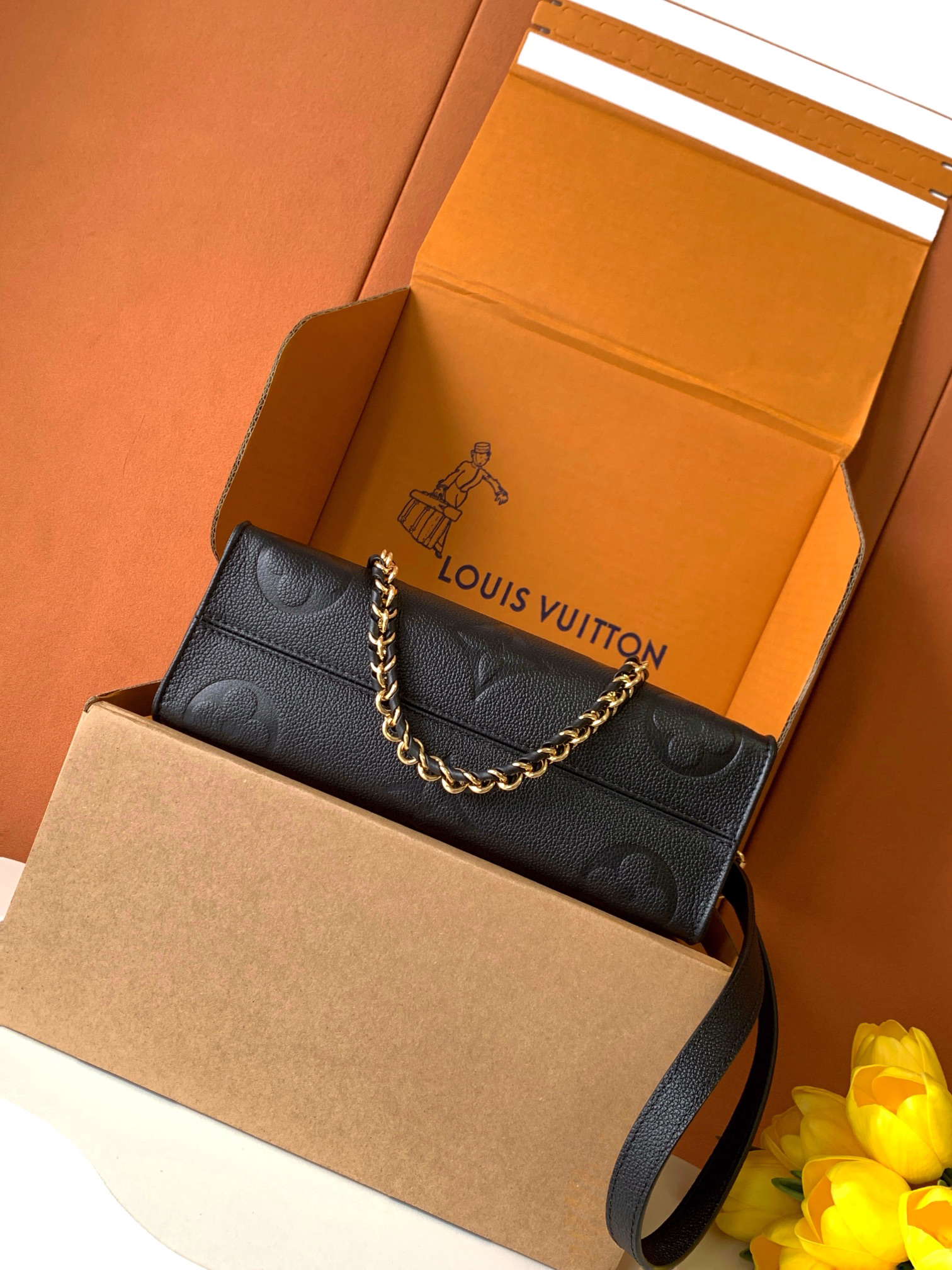 LOUIS VUITTON OnTheGo イーストウエスト モノグラム アンプラント ブラック トートバッグ ルイヴィトン