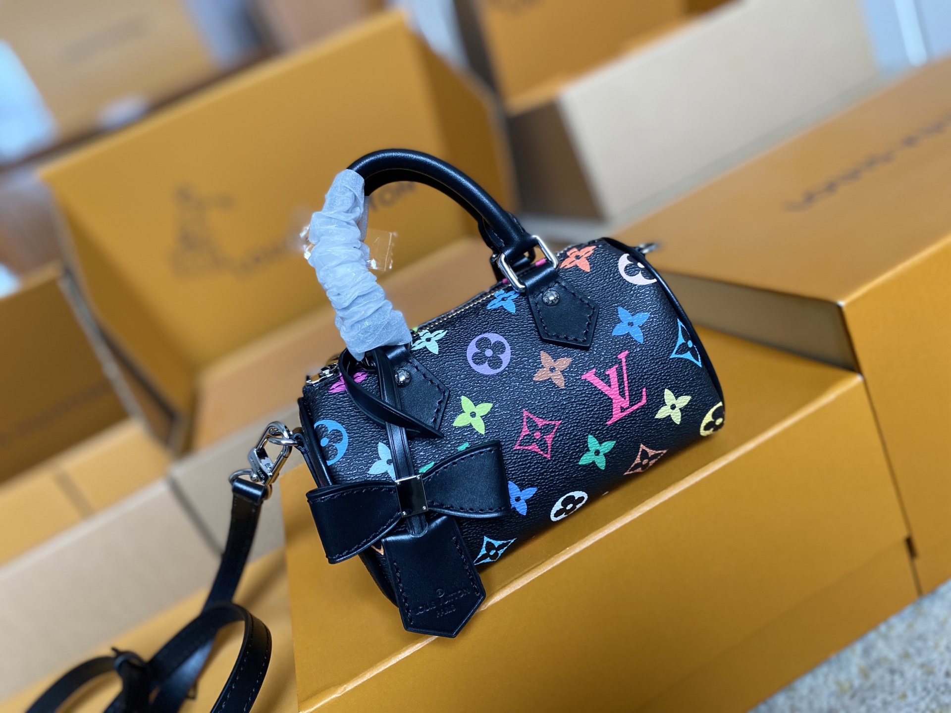 LOUIS VUITTON Nano Speedy モノグラムマルチカラー 村上隆コラボ リイシュー ミニボストンバッグ ルイヴィトン