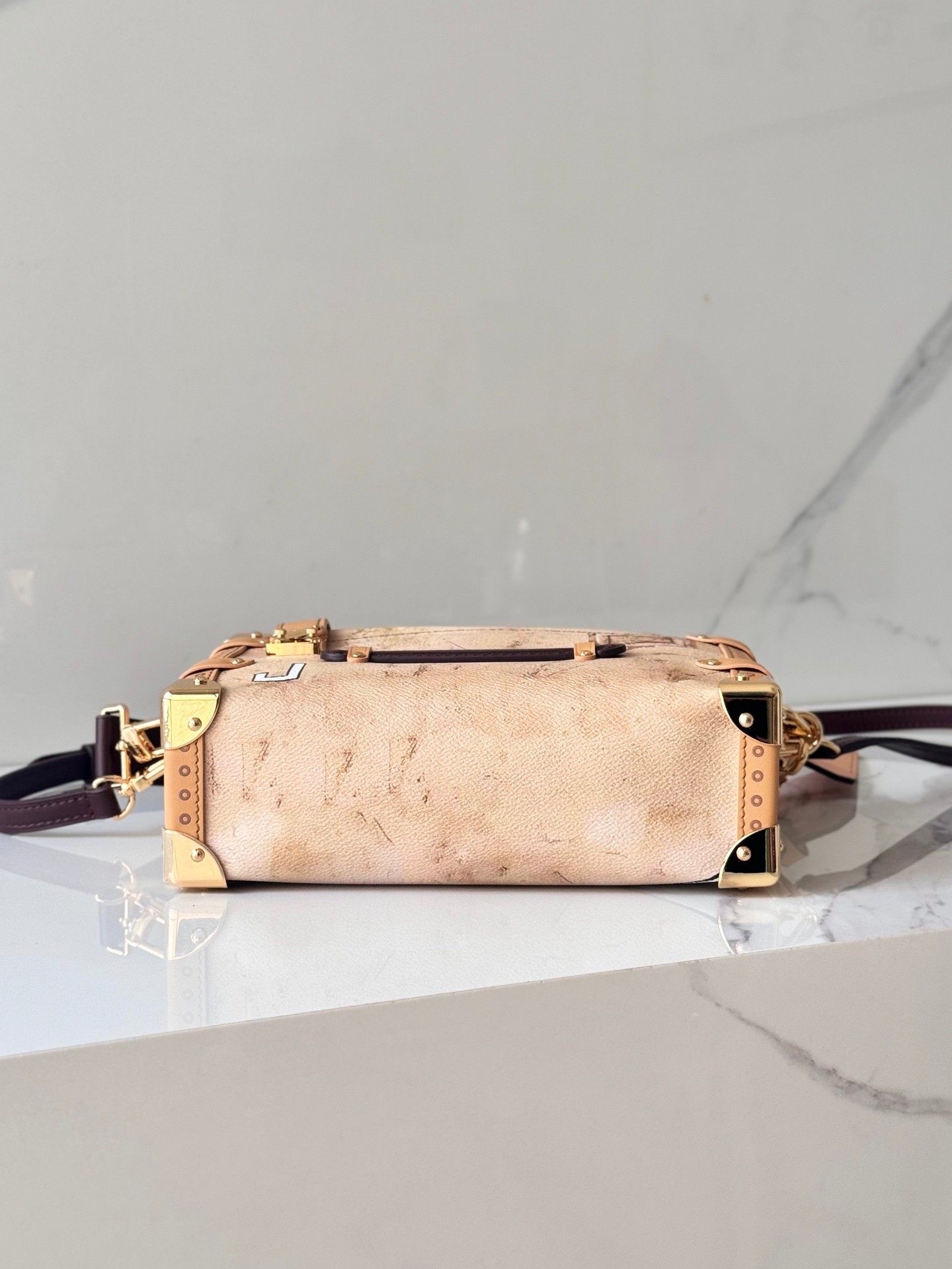 LOUIS VUITTON サイドトランク ヴィンテージトランクインスピレーション ライトブラウン クロスボディバッグ ルイヴィトン