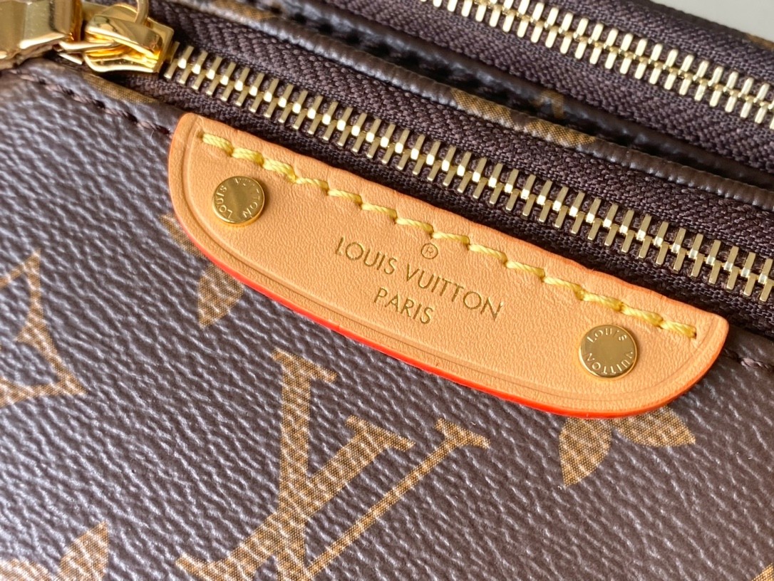 LOUIS VUITTON ミニウエストバッグ モノグラム キャンバス ゴールドチェーン レザーストラップ ルイヴィトン