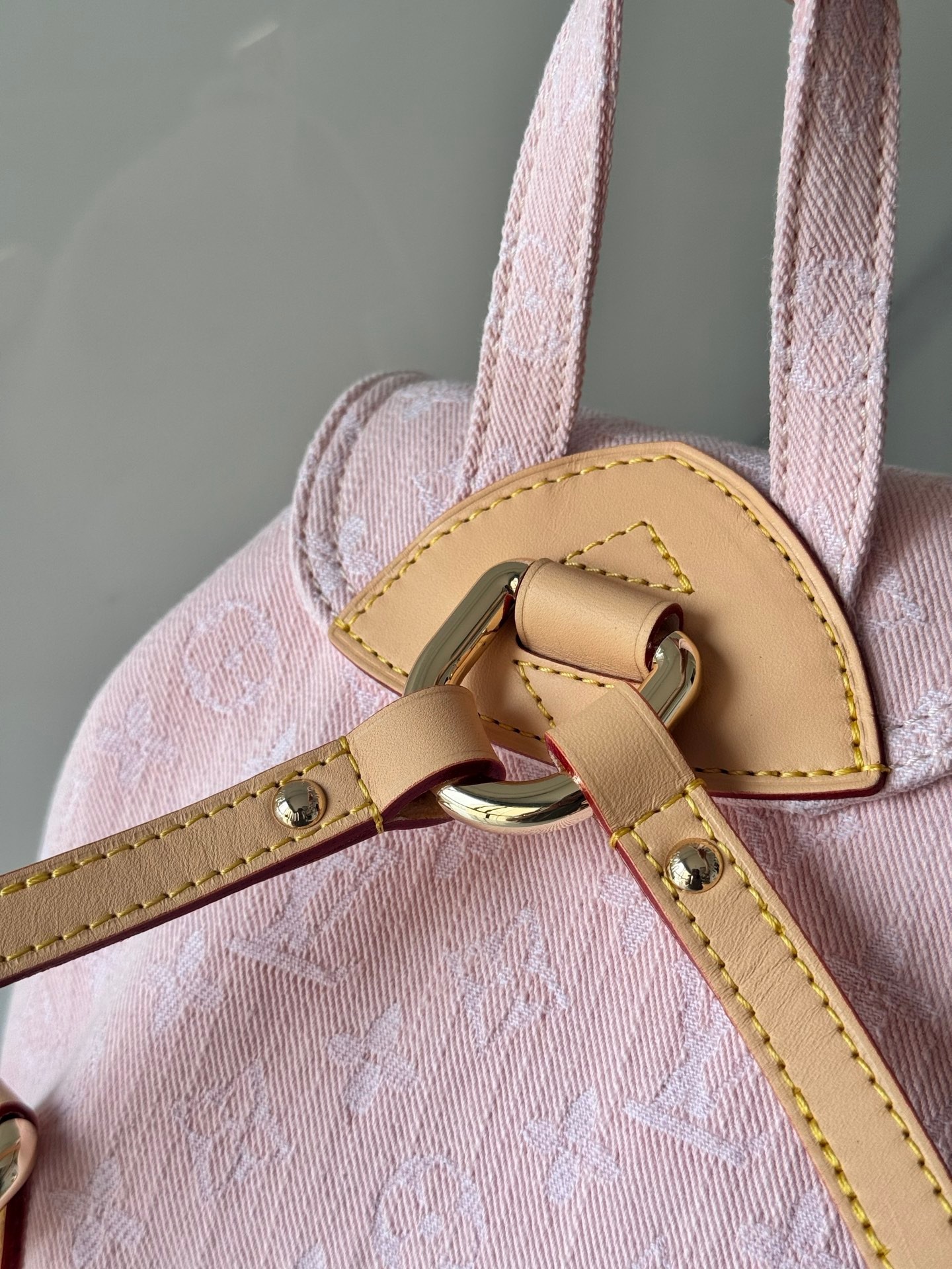 LOUIS VUITTON Venice モノグラムデニム ウォッシュピンク オーガニックコットン ミニバックパック ルイヴィトン