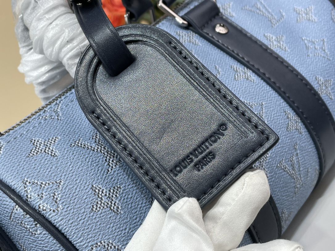 LOUIS VUITTON Keepall Bandoulière 25 モノグラムヘリテージ ブルー オーシャンインスピレーション ボストンバッグ ルイヴィトン