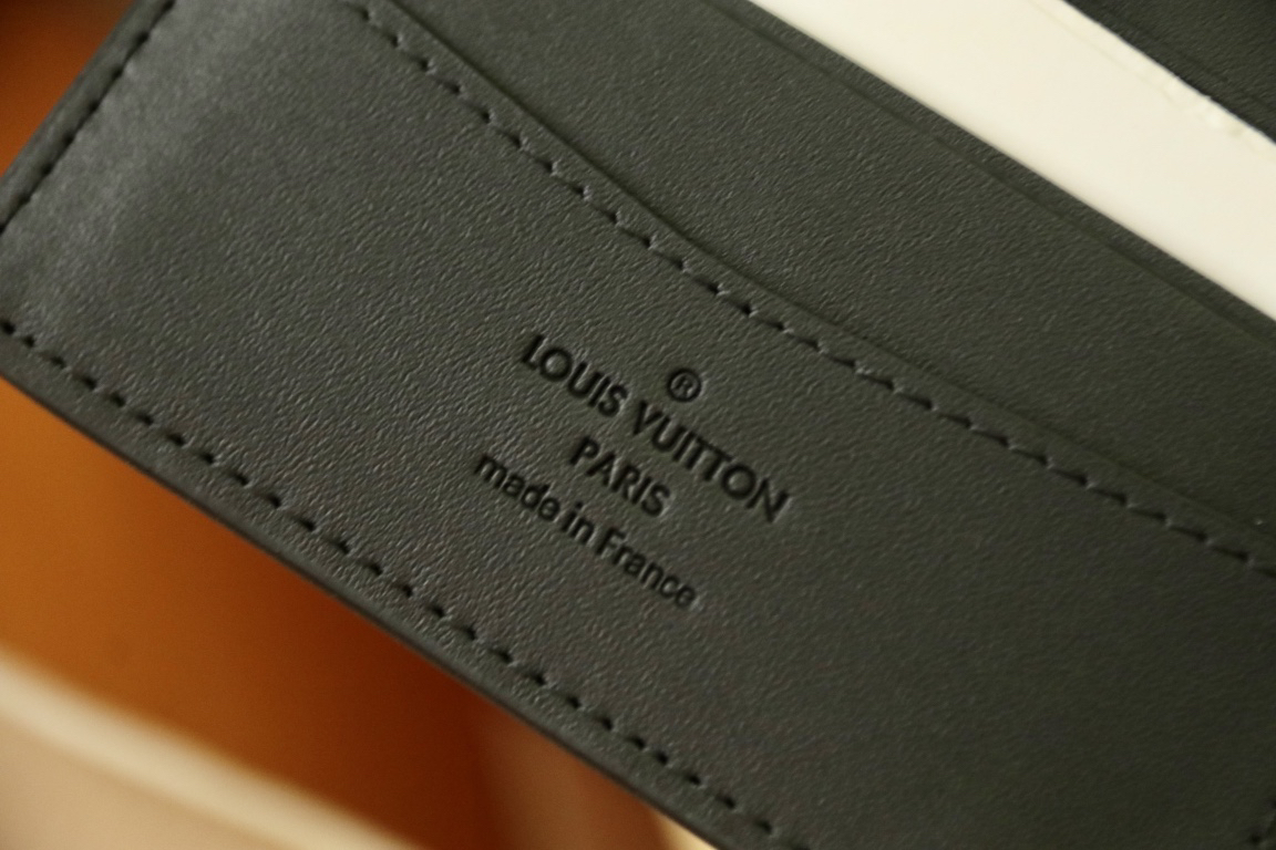 LOUIS VUITTON ポルトフォイユ・ミュルティプル タイガーレザー ブラック 二つ折り ウォレット