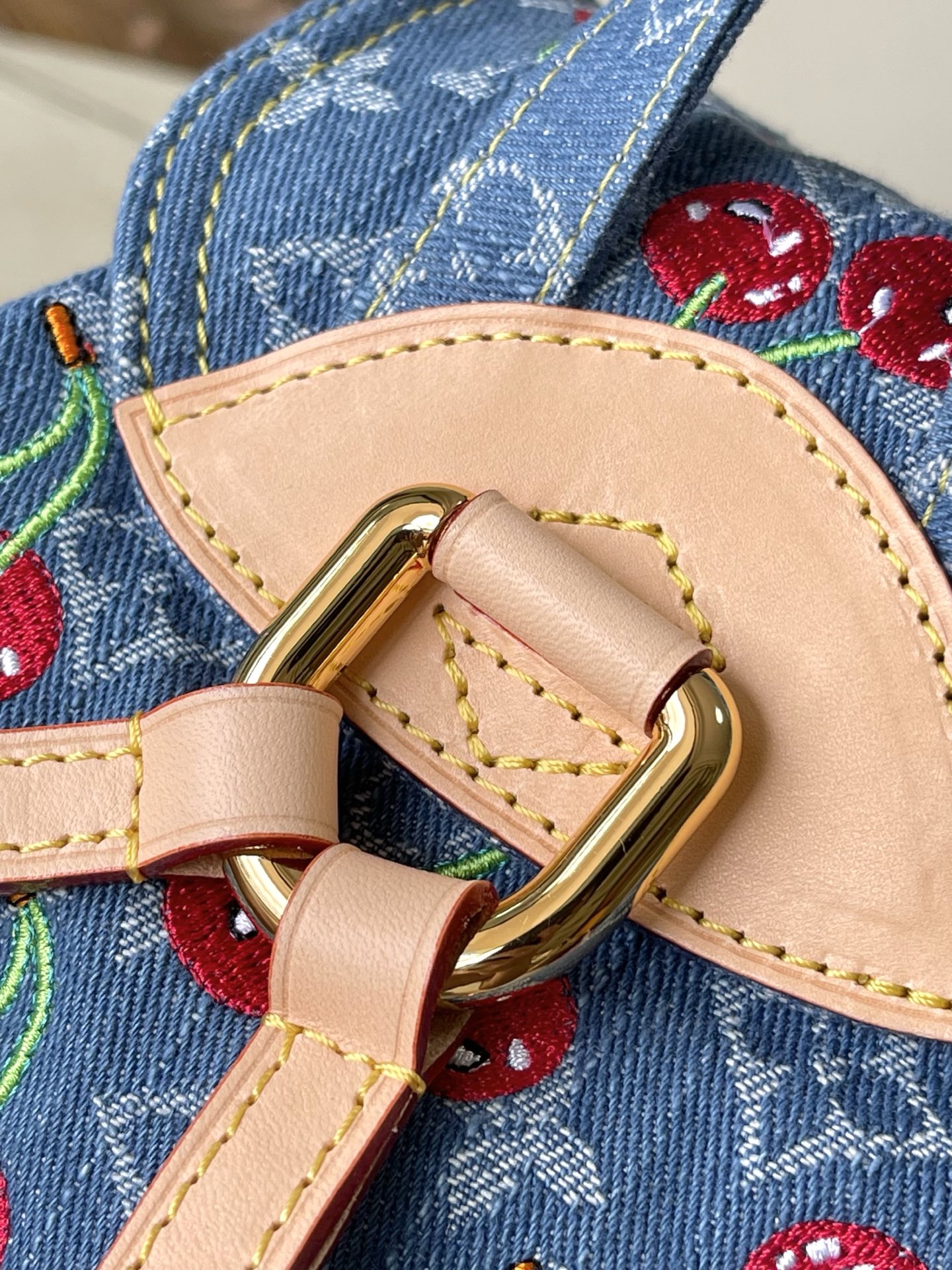 LOUIS VUITTON ヴェネツィア バックパック 村上隆 コラボ モノグラムデニム チェリー刺繍 ルイヴィトン