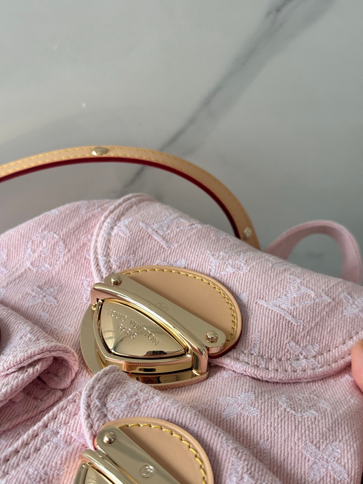 LOUIS VUITTON Venice モノグラムデニム ウォッシュピンク オーガニックコットン ミニバックパック ルイヴィトン