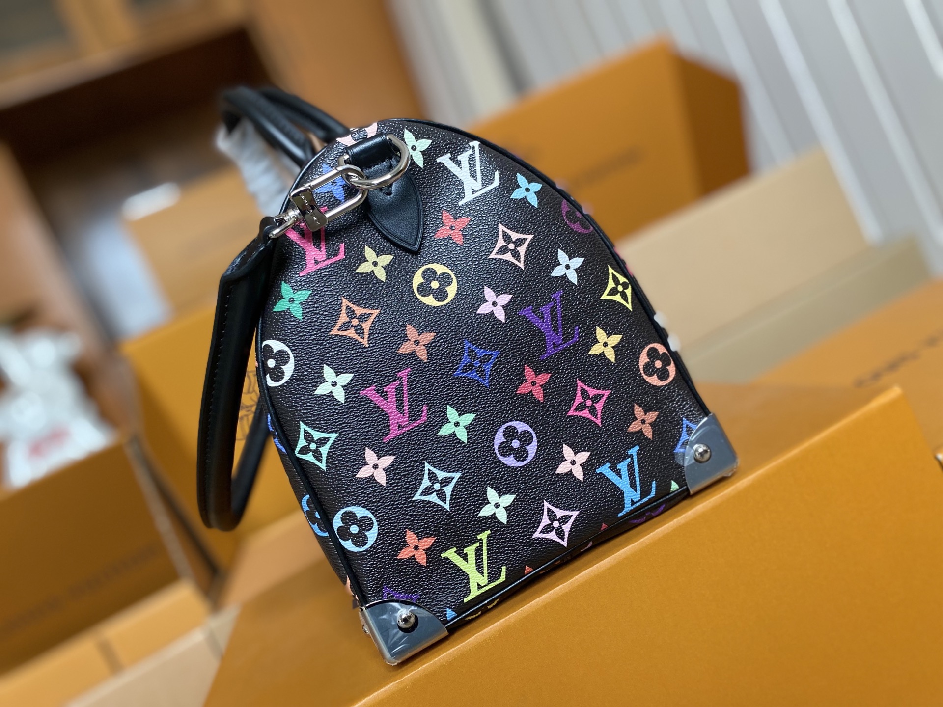 LOUIS VUITTON Speedy Soft 30 モノグラムマルチカラー 村上隆コラボ リイシュー ボストンバッグ ルイヴィトン