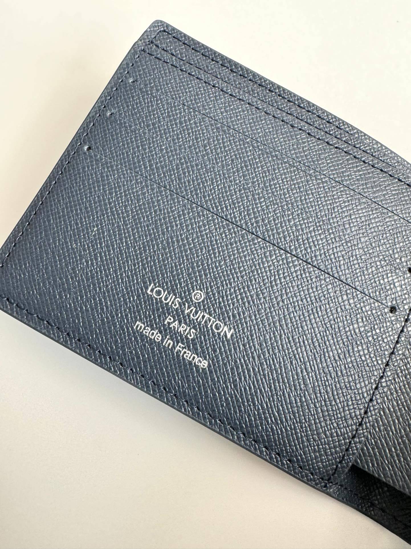 ブルー ダミエ・エルテージ マルチプル ウォレット ヴィンテージ風