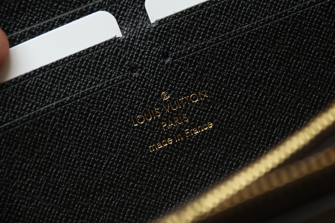 LOUIS VUITTON ジッピー・ウォレット モノグラムリバース カーキ × ブラウン ラウンドファスナー ロングウォレット