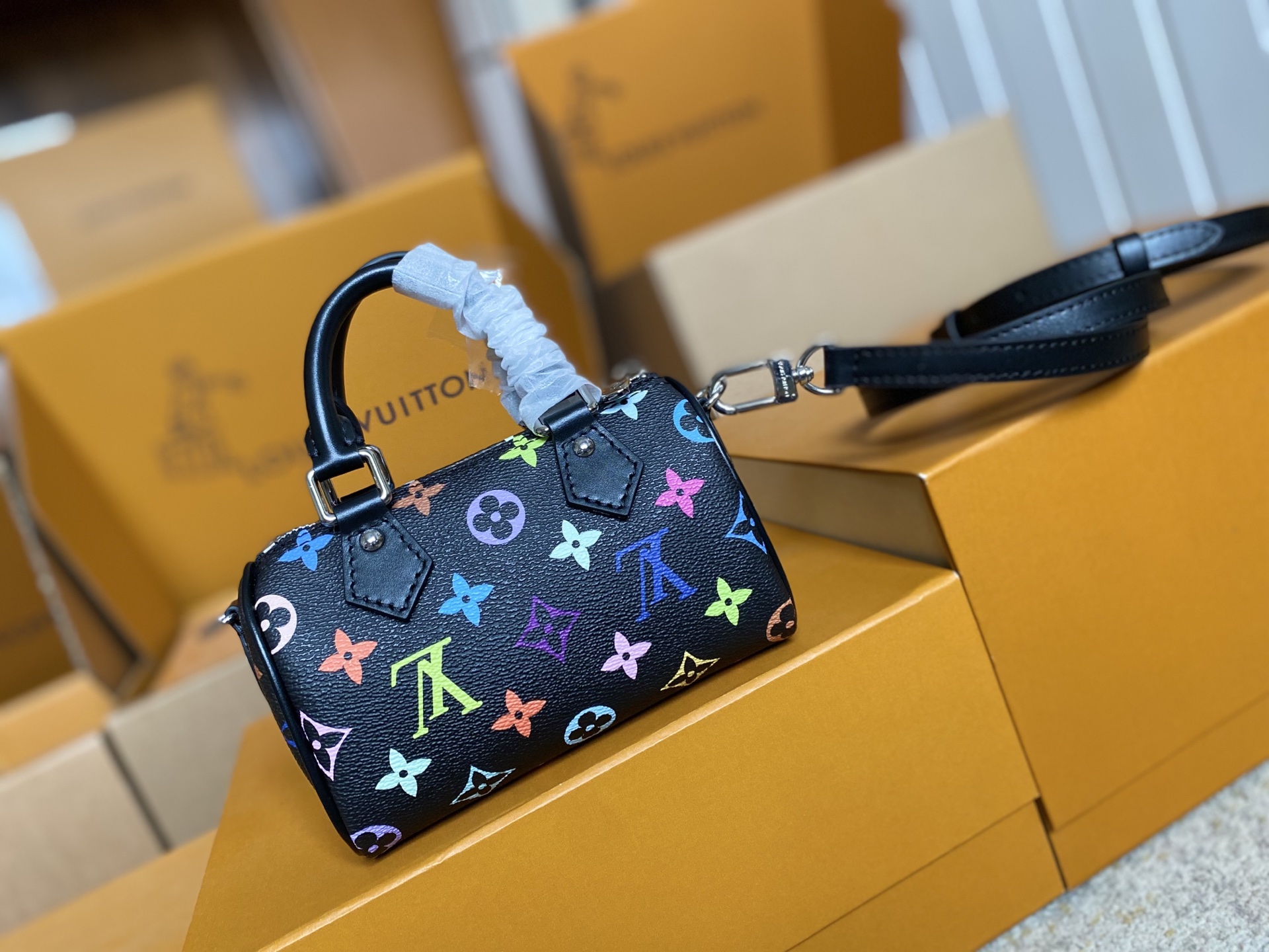 LOUIS VUITTON Nano Speedy モノグラムマルチカラー 村上隆コラボ リイシュー ミニボストンバッグ ルイヴィトン
