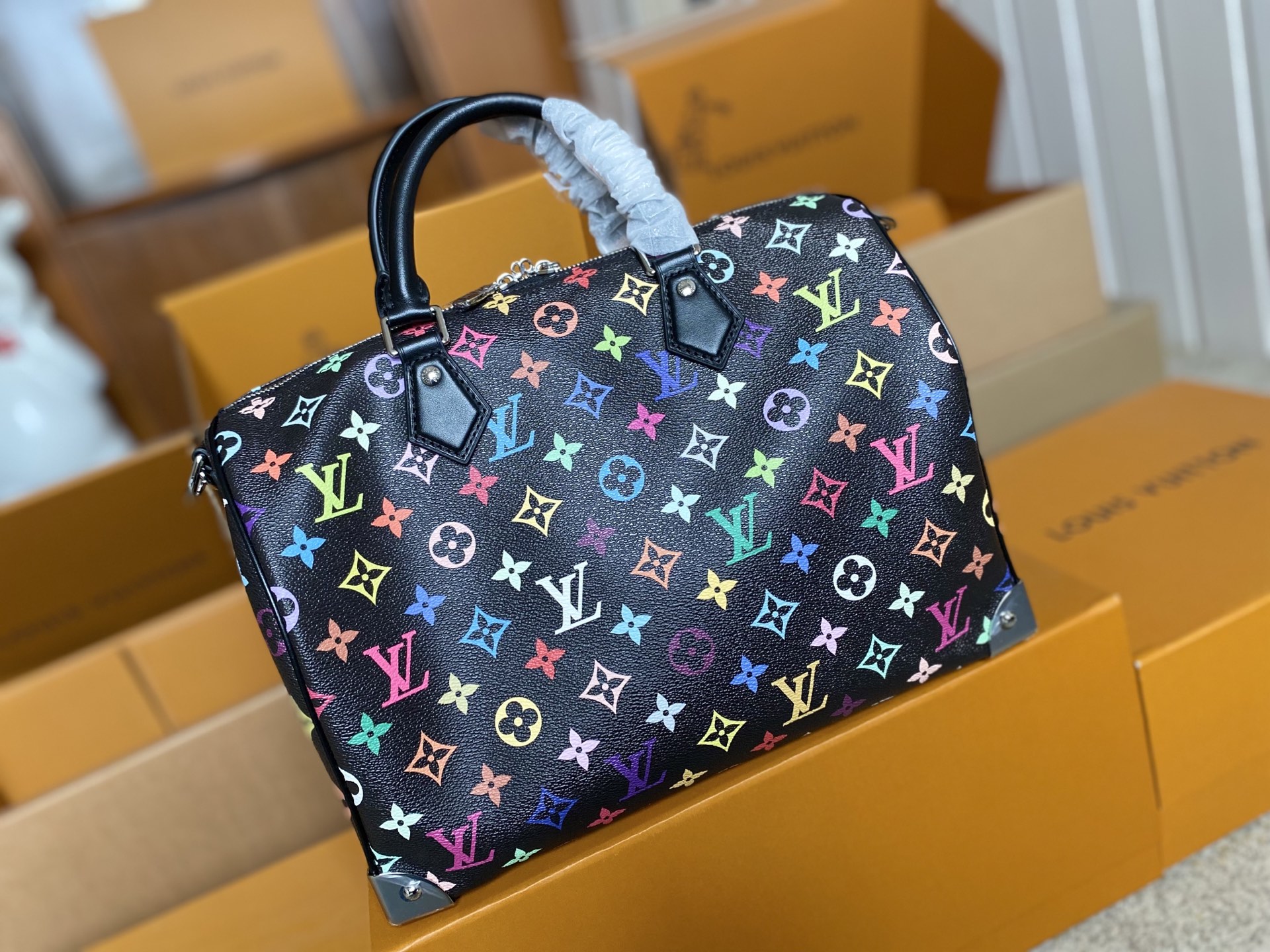 LOUIS VUITTON Speedy Soft 30 モノグラムマルチカラー 村上隆コラボ リイシュー ボストンバッグ ルイヴィトン