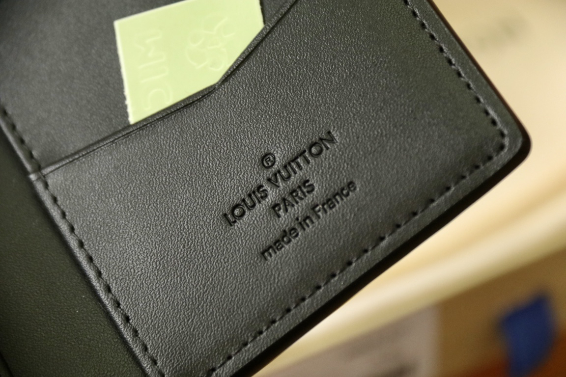 LOUIS VUITTON パスポートケース タイガーレザー ブラック カードスロット付き