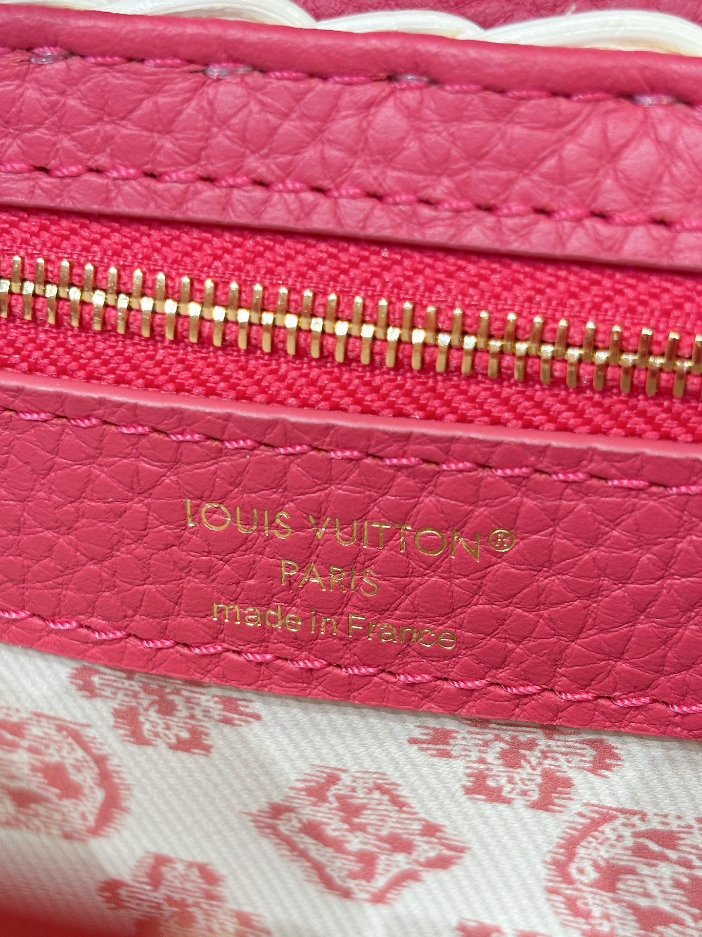 LOUIS VUITTON Capucines ミニ ラタン ハンドバッグ ピンク サマーコレクション ルイヴィトン