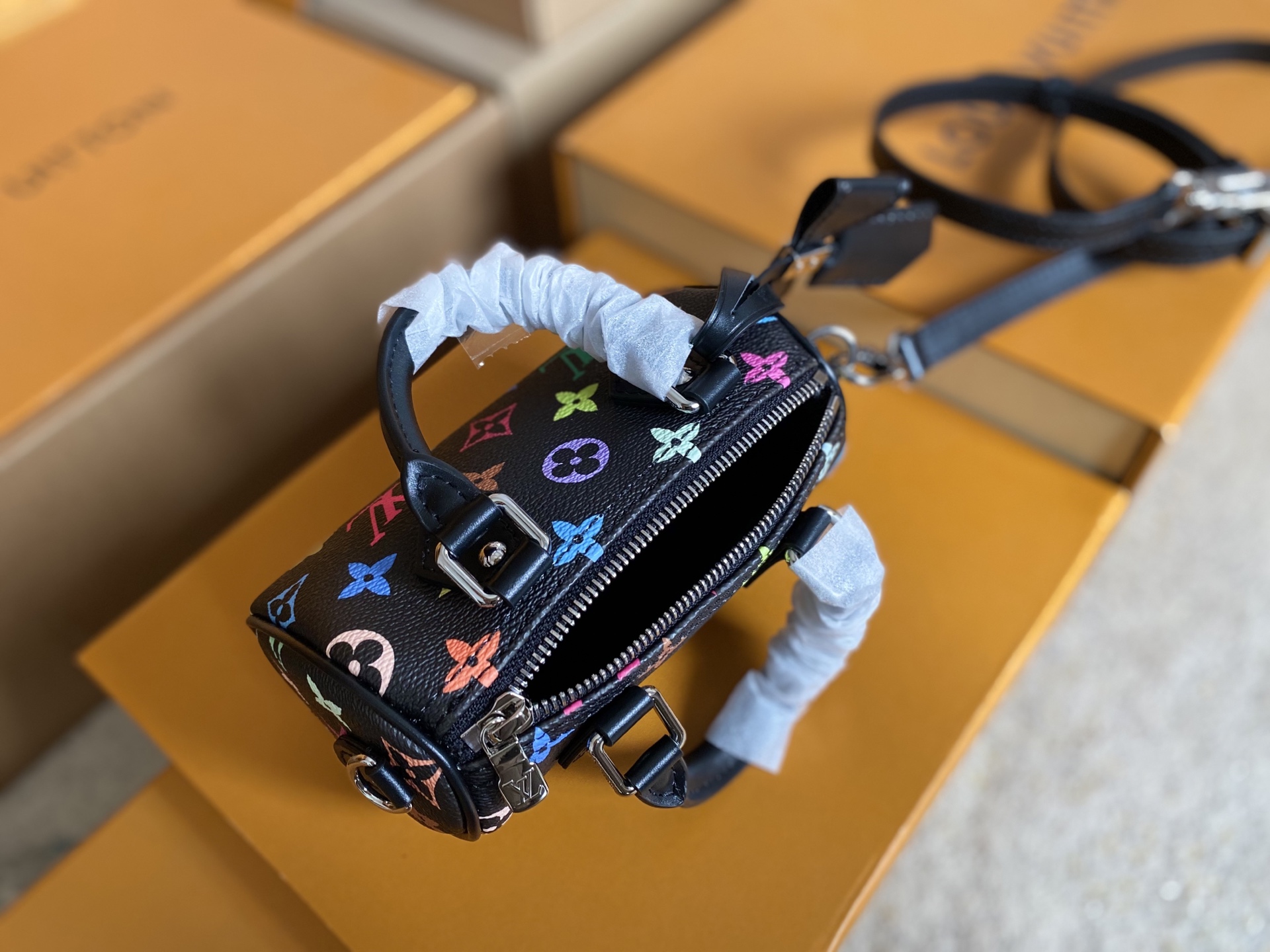 LOUIS VUITTON Nano Speedy モノグラムマルチカラー 村上隆コラボ リイシュー ミニボストンバッグ ルイヴィトン