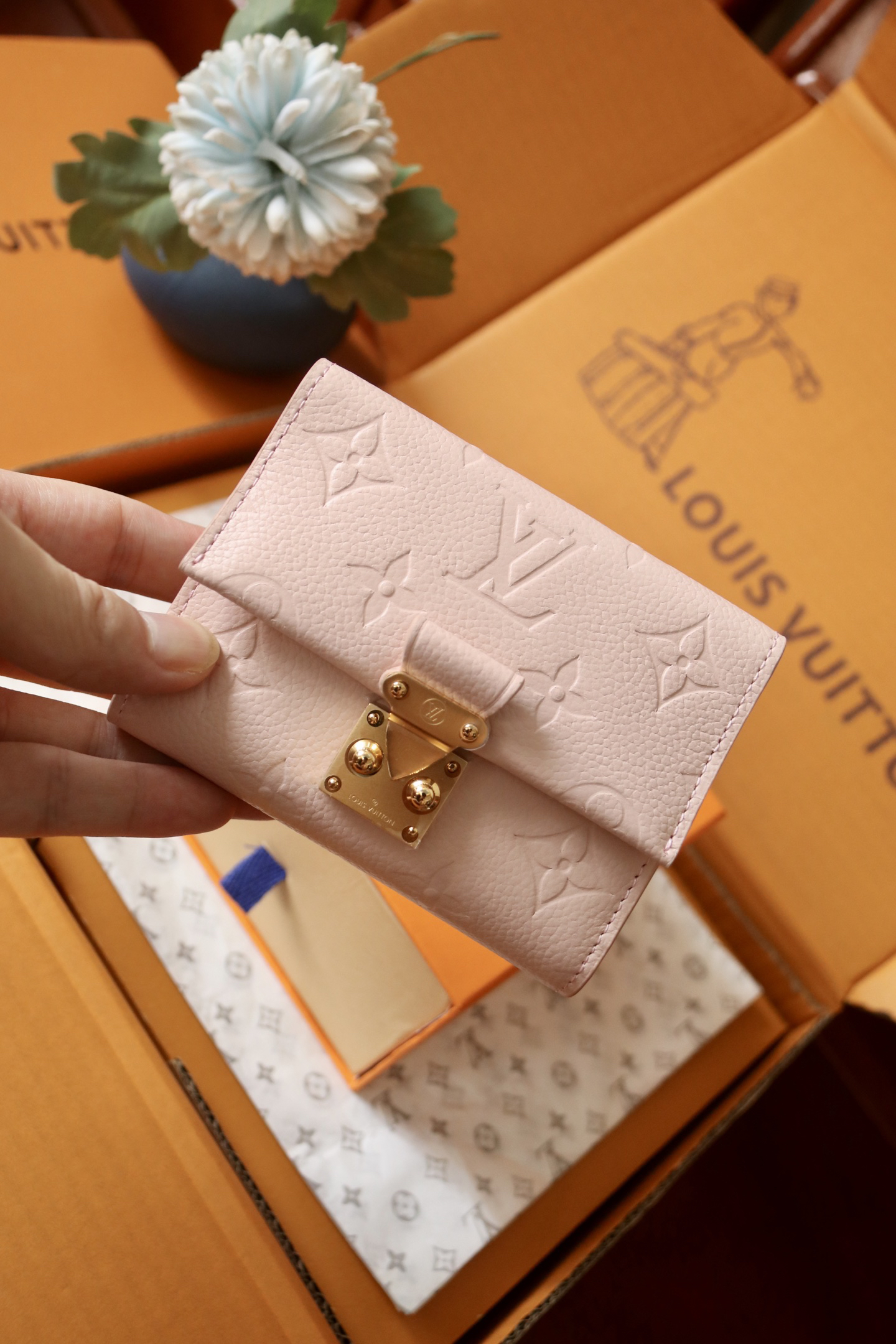 LOUIS VUITTON ポルトフォイユ・メティス モノグラムアンプラント ローズバレリーヌ 三つ折り ウォレット