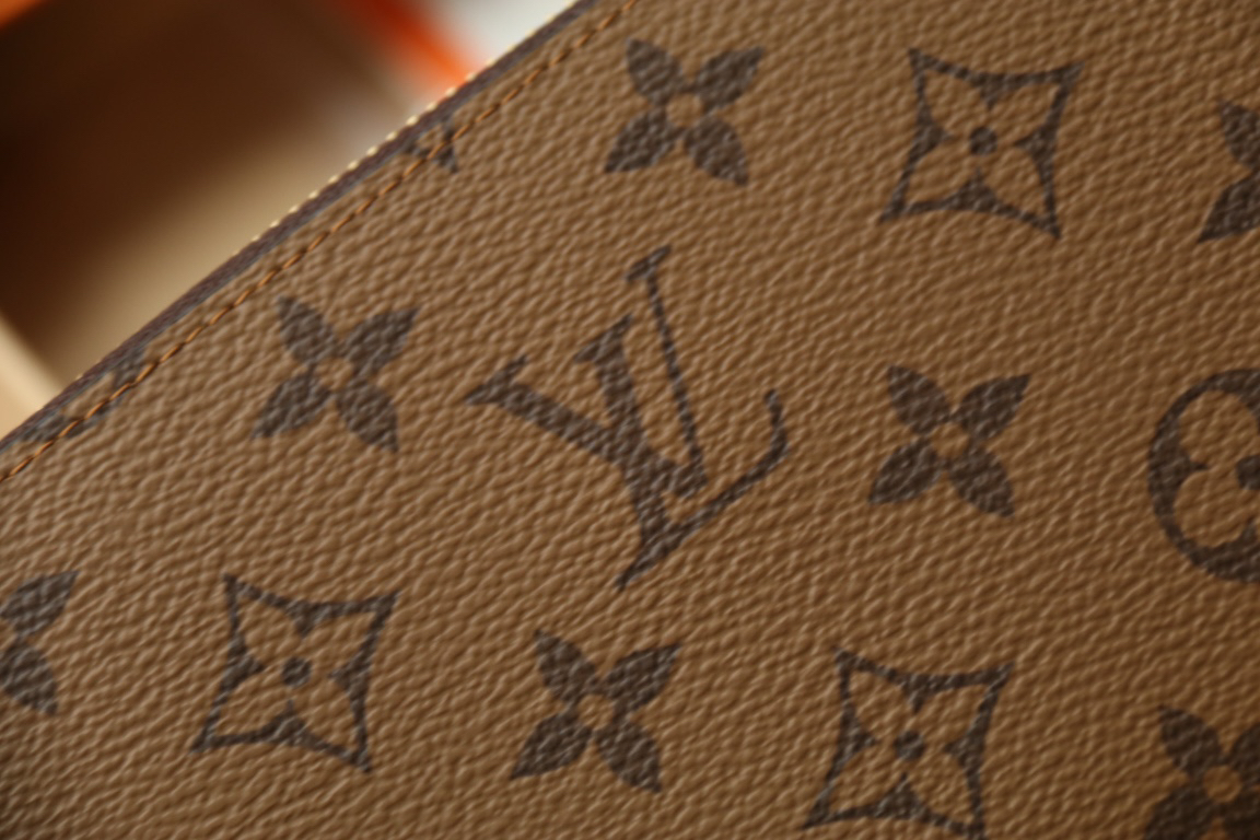 LOUIS VUITTON ジッピー・ウォレット モノグラムリバース カーキ × ブラウン ラウンドファスナー ロングウォレット