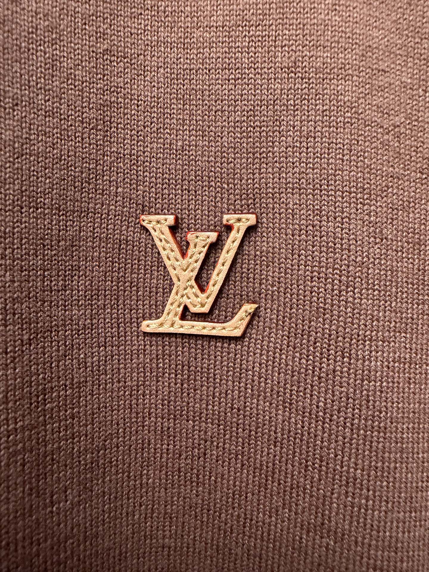 ルイ・ヴィトン コットンニット ロゴ 半袖 クルーネックTシャツ（メンズ）