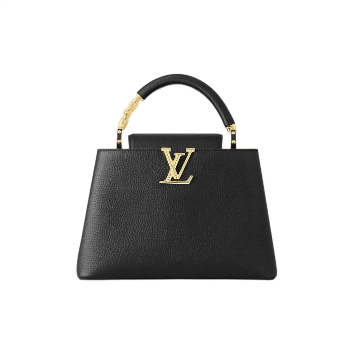 LOUIS VUITTON カプシーヌ BB M24698 可拆卸調節可能なショルダーストラップ付き タウリヨンレザー サッチェルバッグ 小サイズ レディース ブラック
