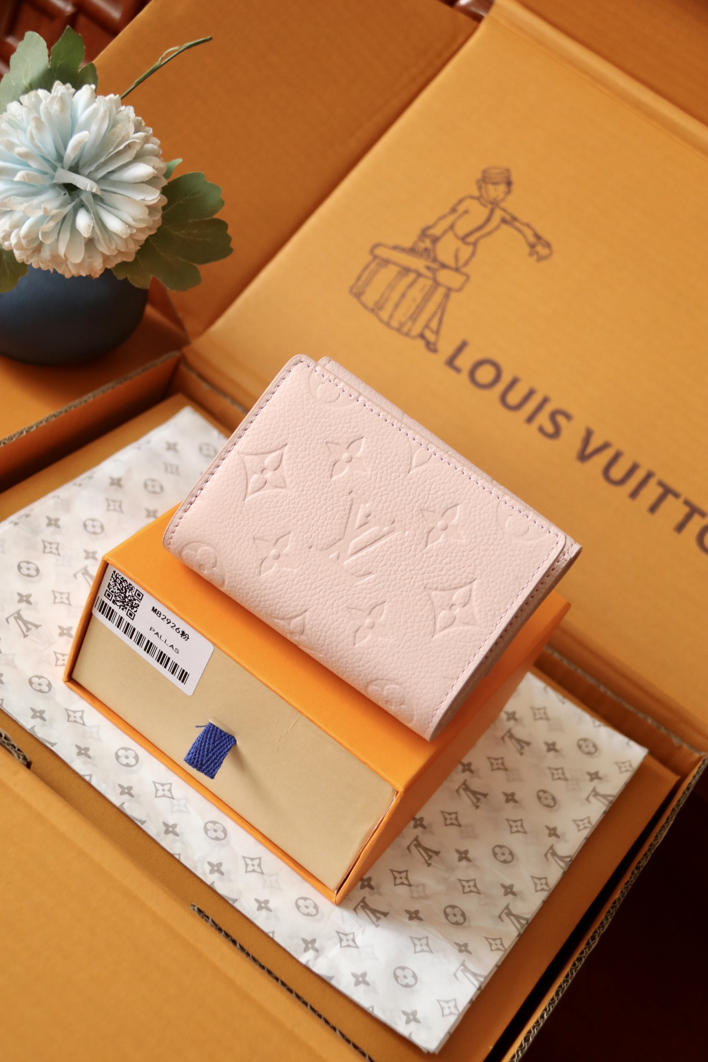 LOUIS VUITTON ポルトフォイユ・メティス モノグラムアンプラント ローズバレリーヌ 三つ折り ウォレット