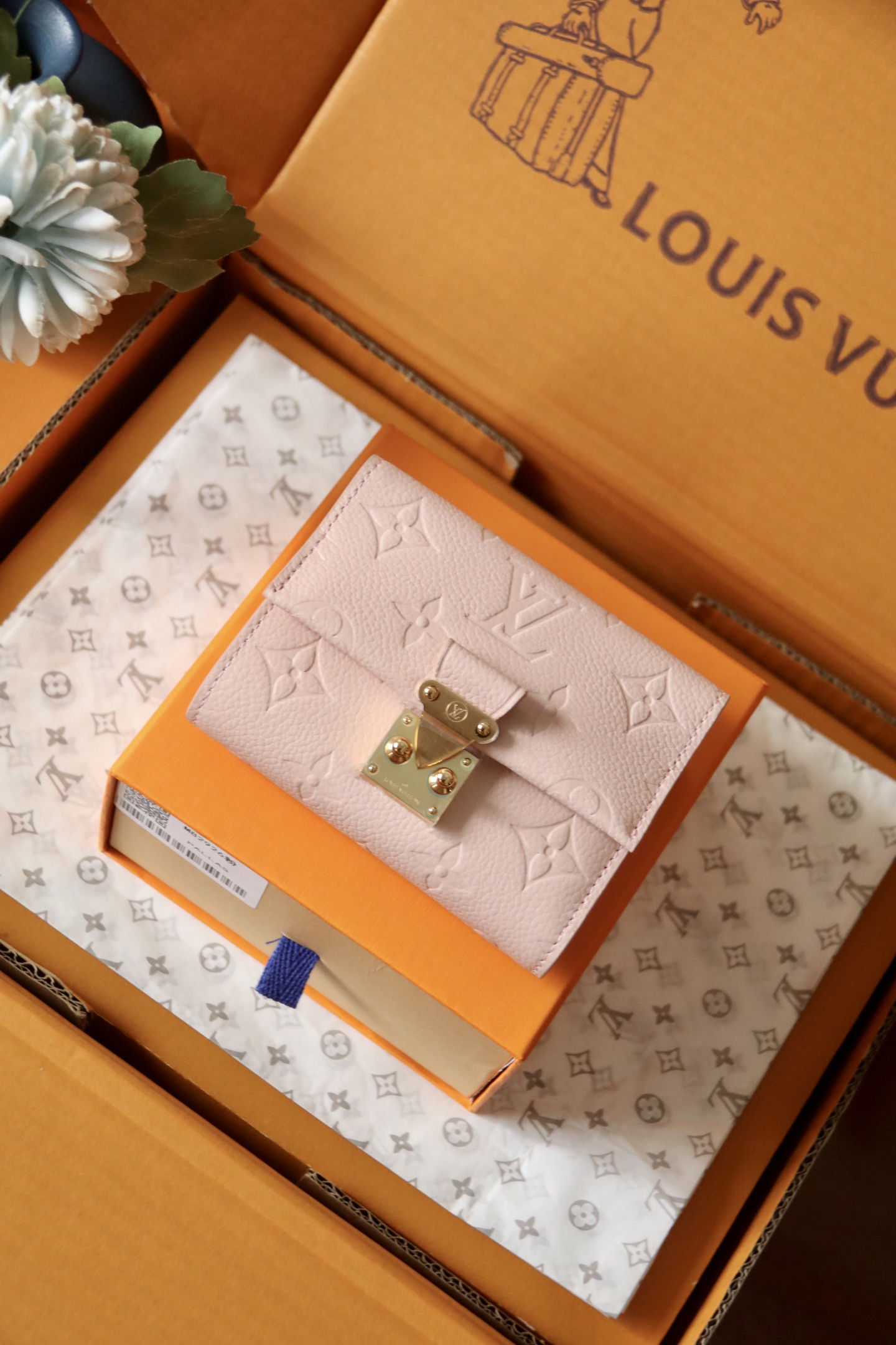 LOUIS VUITTON ポルトフォイユ・メティス モノグラムアンプラント ローズバレリーヌ 三つ折り ウォレット