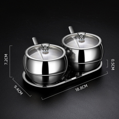 Stainless steel seasoning jars