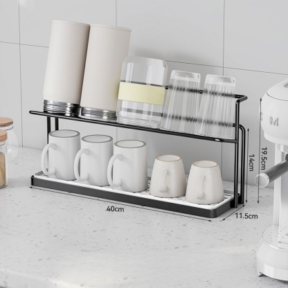 Multi-tiered cup holder in the kitchen